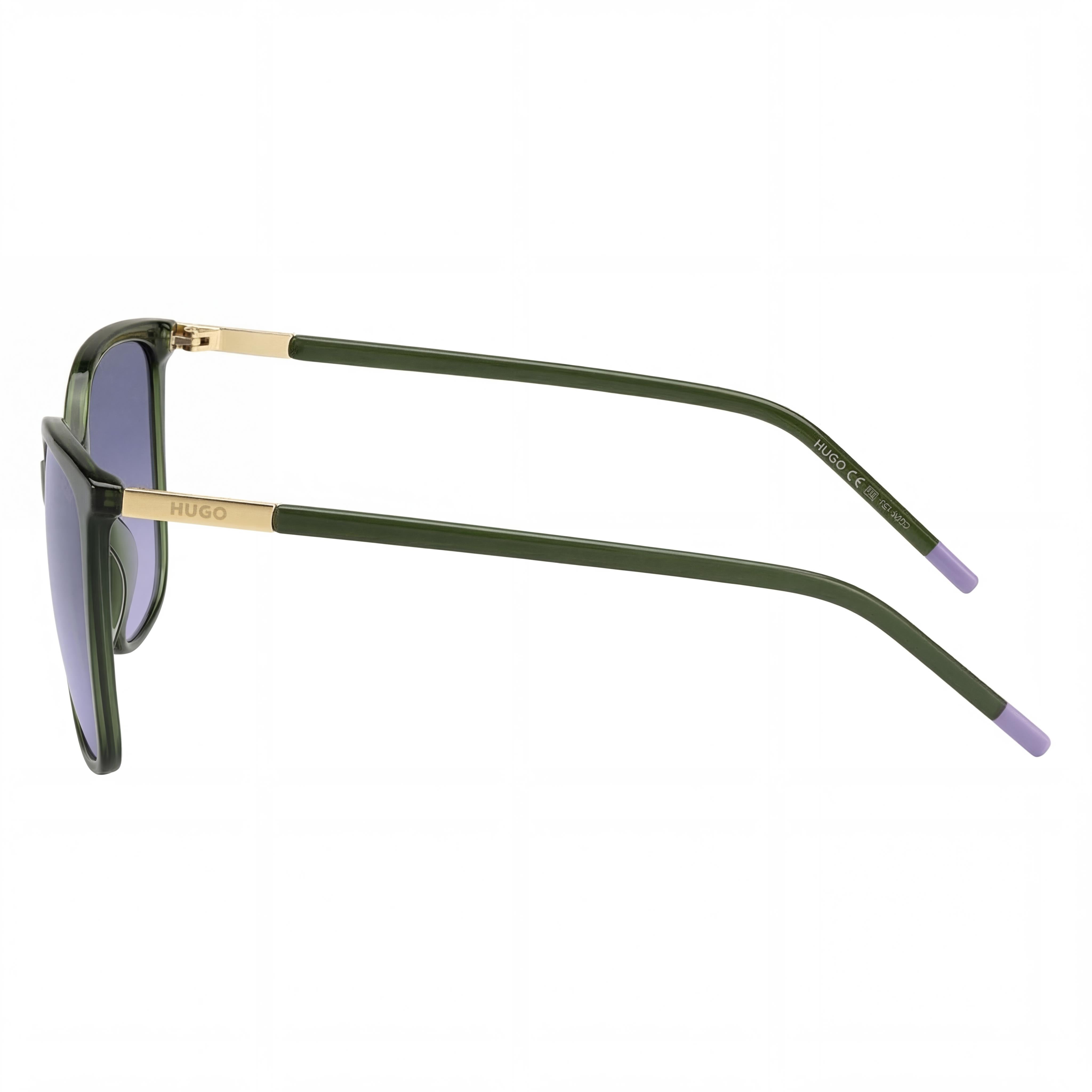 HUGO Contemporary Women's Green Grey Polyamide Frame Green Non-Polarized Sunglasses 57mm, Photo 3