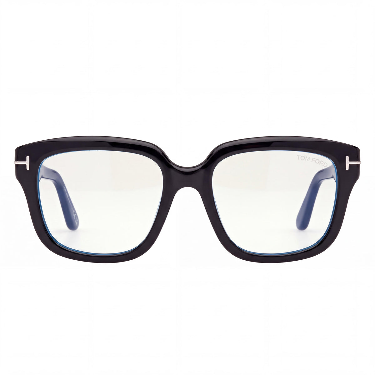 Marcolin Ft6094-b Women's Shiny Black Blue Filter Plastic Non-Polarized Black Lens Sunglasses 54-19-140, Photo 2