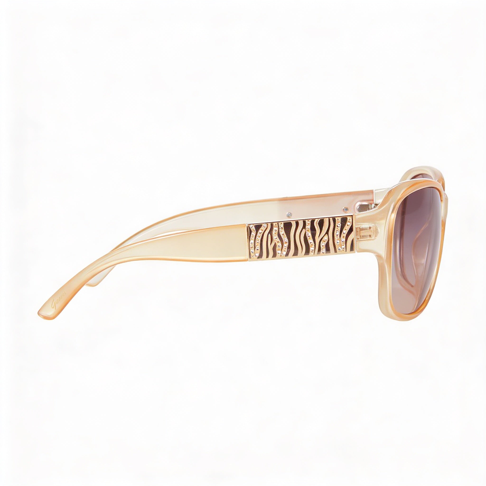 Gafas de sol GUESS GF0395 para mujer, montura de plástico con degradado ahumado beige y protección UV, 60 mm, Photo 3