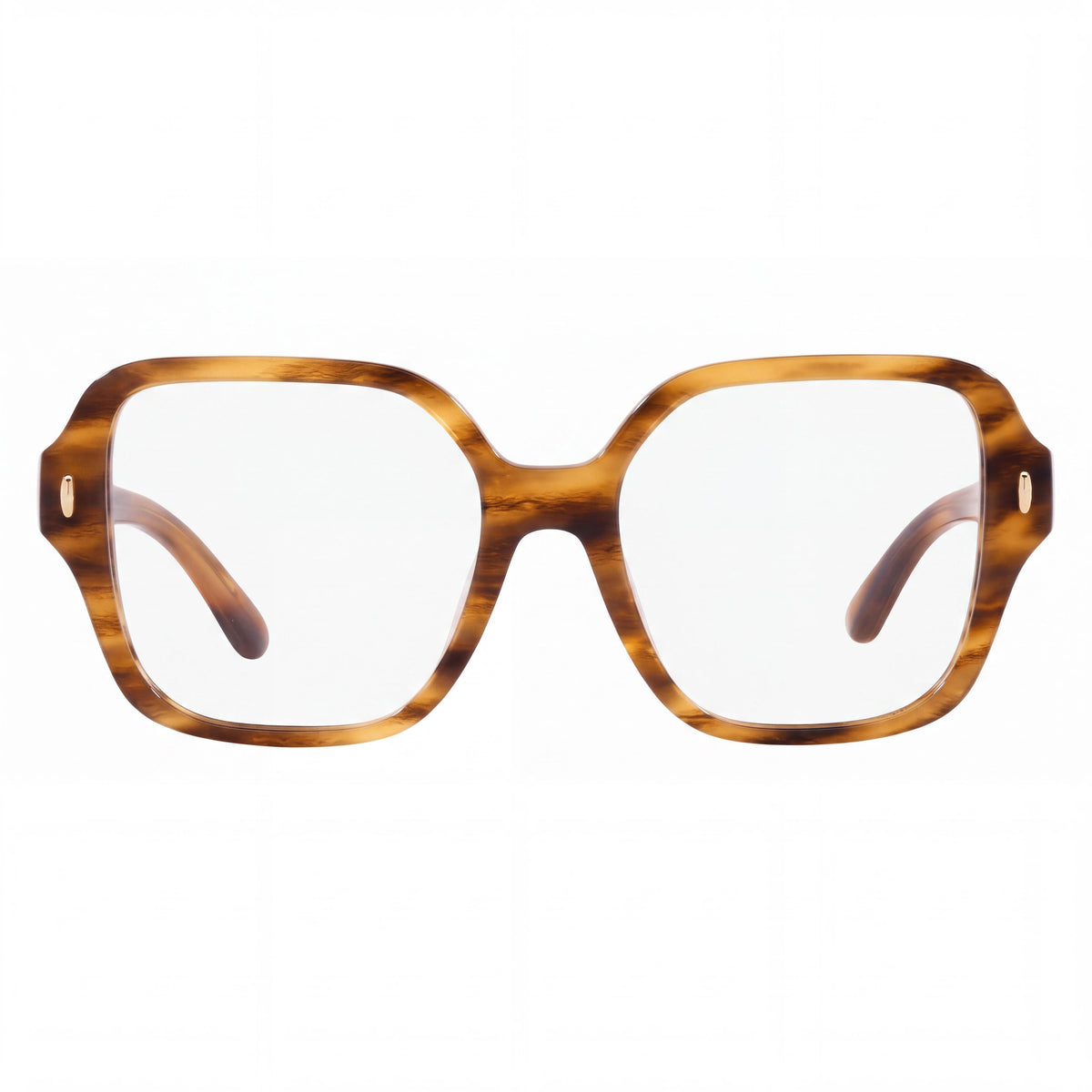 Tory Burch Ty 2134u Women's Square Honey Wood Acetate Eyewear with Clear Lenses 54mm, Photo 2