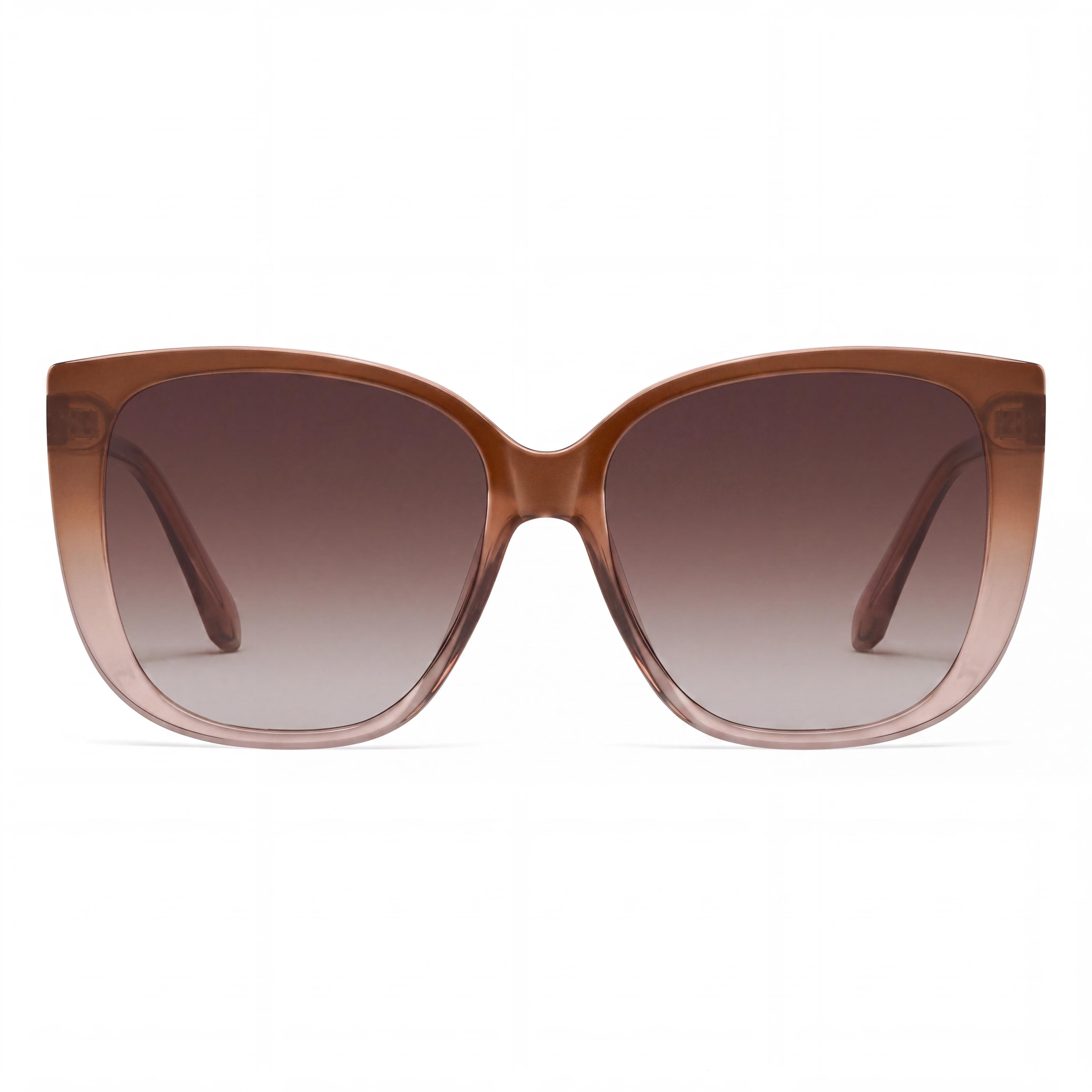 QUAY AUSTRALIA Ever After Women's Coffee Doe Injection Frame Sunglasses with Brown Lenses, UV Protection, Photo 2