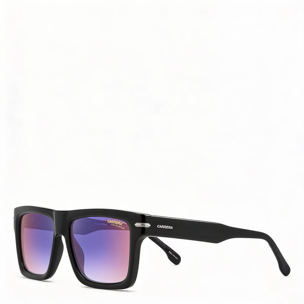 Carrera Carrera 305/S Unisex Coachella Festival Edition Sunglasses with Plastic Frame, Black Blue Shaded Red, 54mm Lens