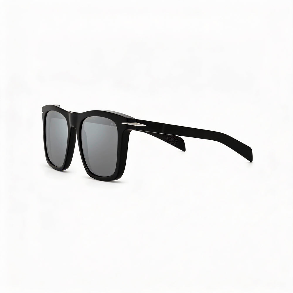 David Beckham Db 7000/S Unisex Sunglasses with Acetate Frame, Black, Non-Polarized Silver Mirror Lenses 51