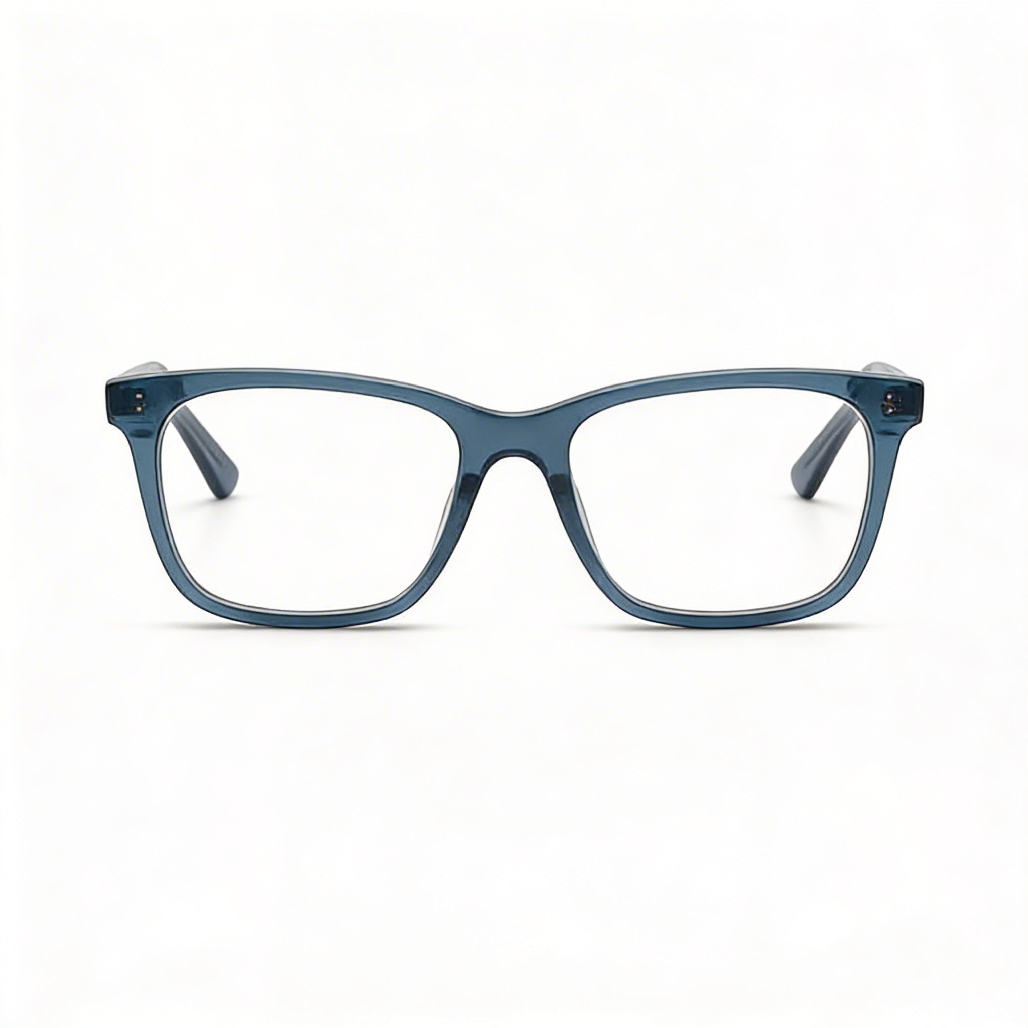 Gafas de vista Calvin Klein Modern para hombre, transparentes, de acetato azul Avio, montura completa, cuadradas, ancho de lente de 53 mm, Photo 3