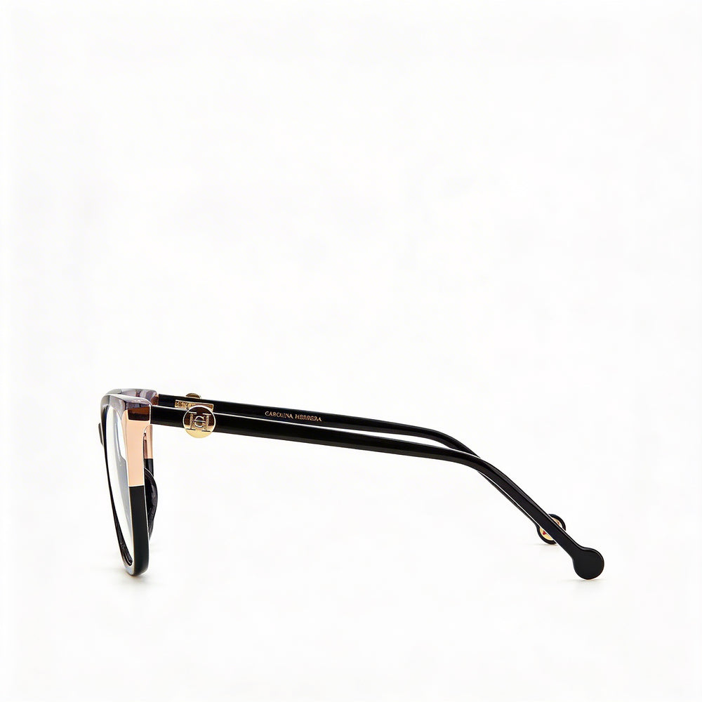 Carolina Herrera Ch 0057 - Gafas de sol para mujer, diseño de ojo de gato, acetato, color negro nude, 53 mm