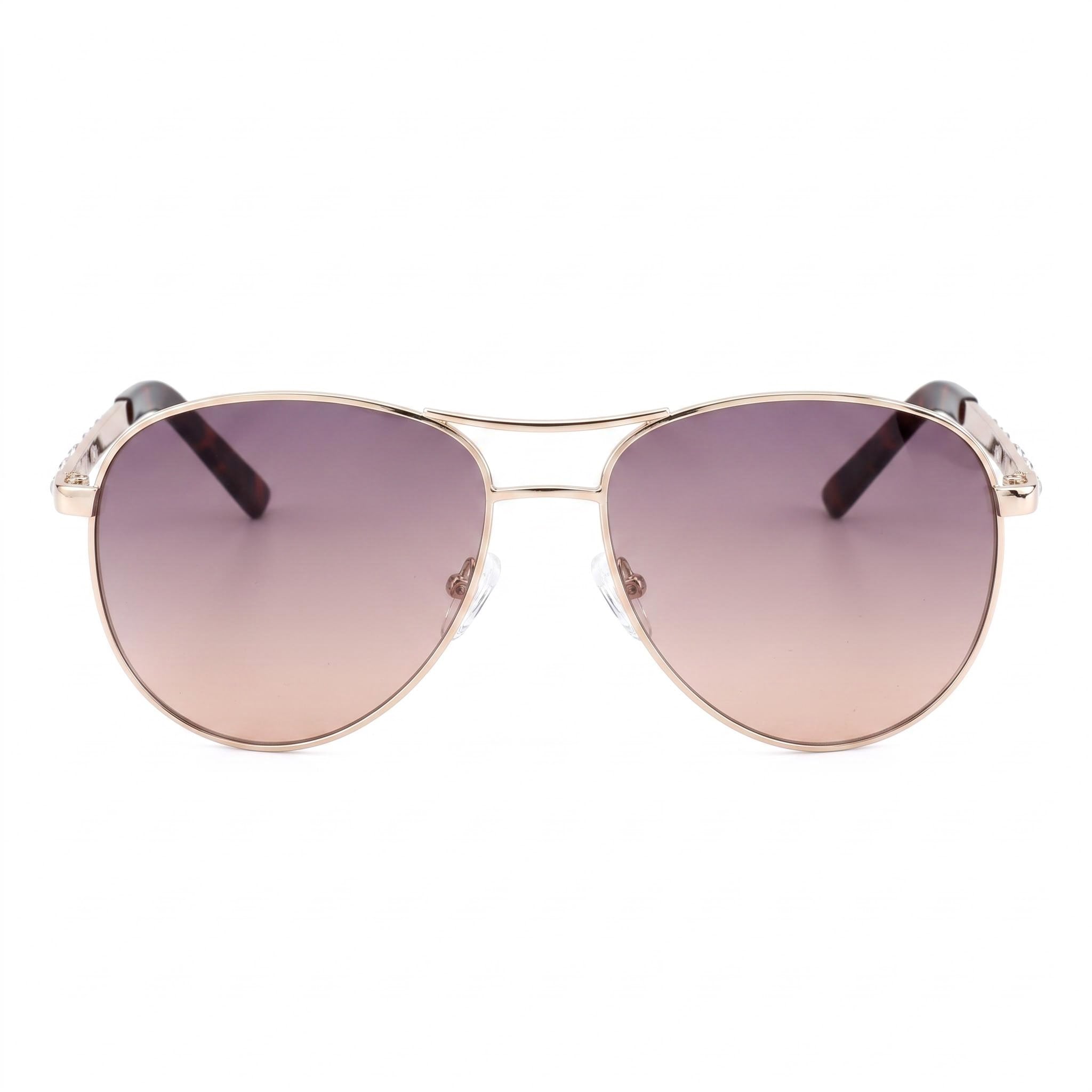 Gafas de sol GUESS para mujer, montura metálica multicolor, lentes marrones no polarizadas, protección UV 100%, 61mm, Photo 2