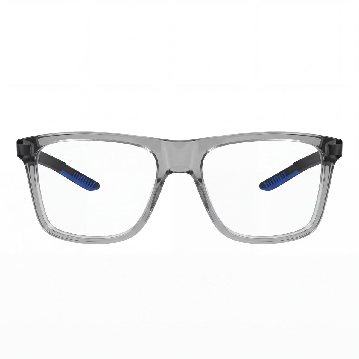 Gafas graduadas unisex PUMA 0379o-003 de estilo clásico en acetato, color gris transparente y negro, 56-16-140mm, Photo 2