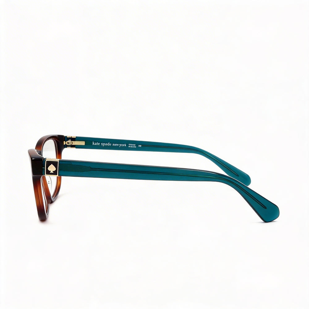 Gafas modernas para mujer Kate Spade New York con montura de acetato en color habana y 50 mm de ancho de lente