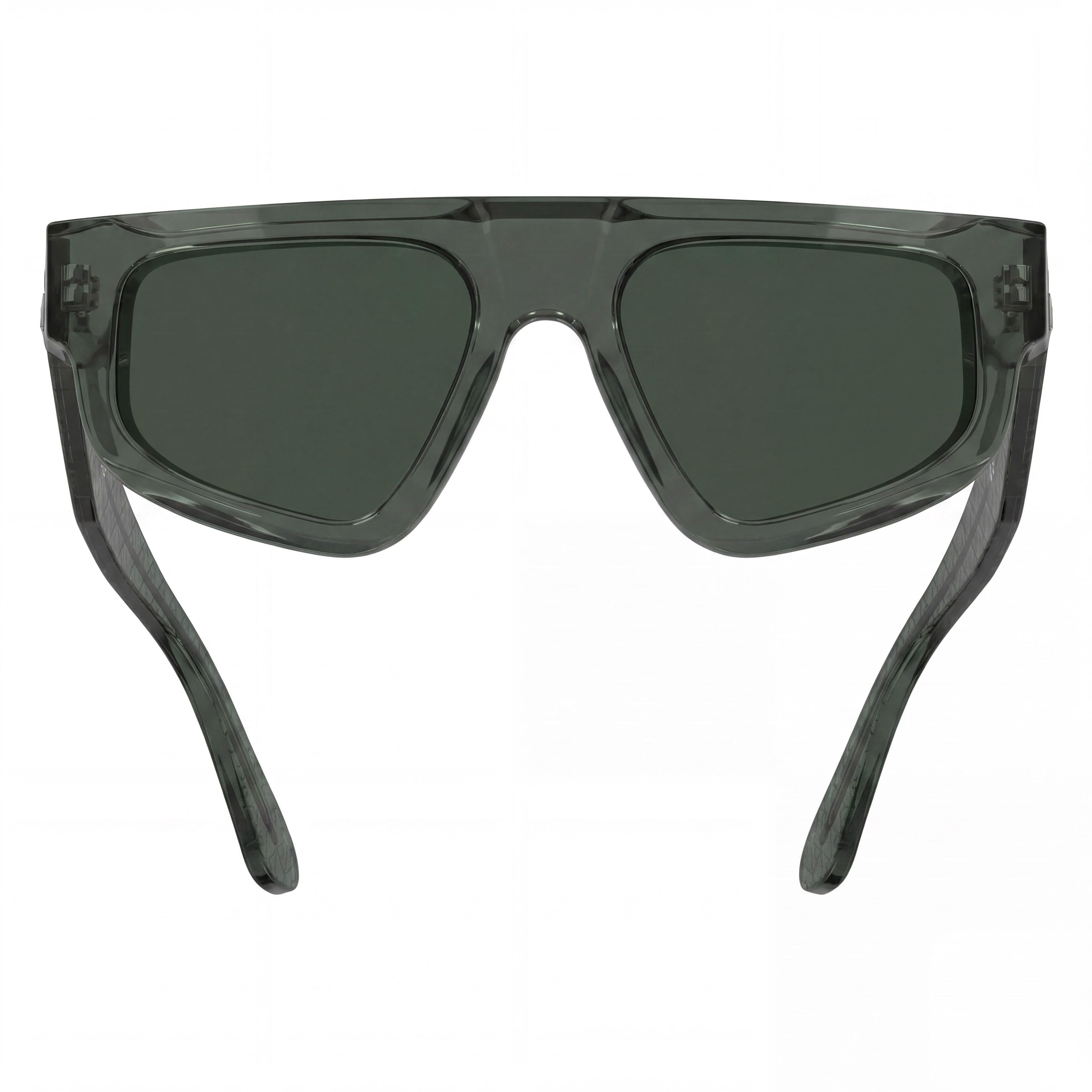 Calvin Klein Ck25539s Unisex Transparent Green Plastic Sunglasses with Solid Green Lenses 54mm UV Protection, Photo 2