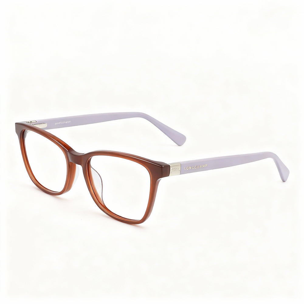 Longchamp LO2647 Women's Modern Propionate Frame Non-Polarized Polycarbonate Eyeglasses Wine Lilac 51mm