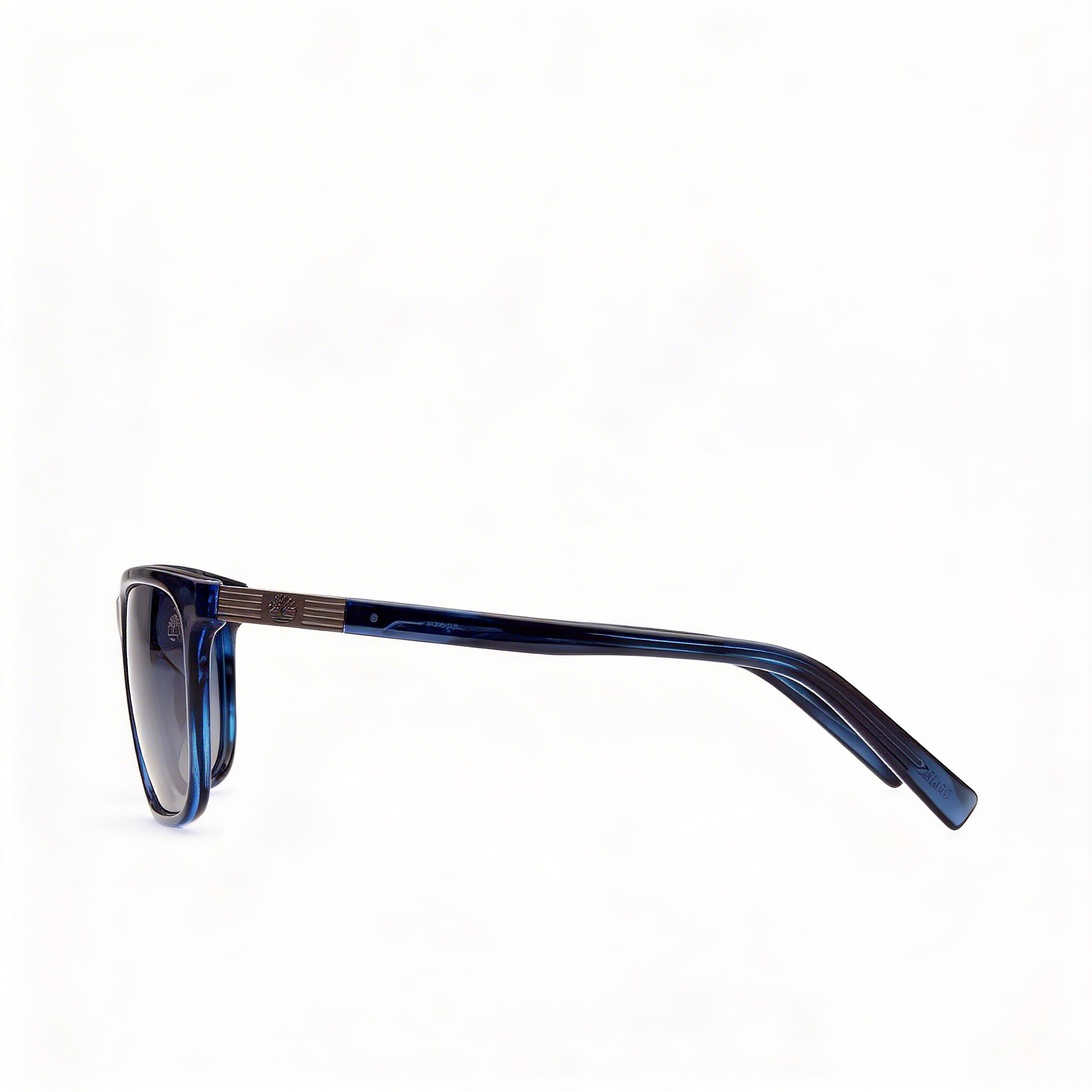 Timberland Modern para hombre, marco rectangular de plástico azul brillante con lentes polarizadas de plástico ahumado de 56 mm, Photo 3