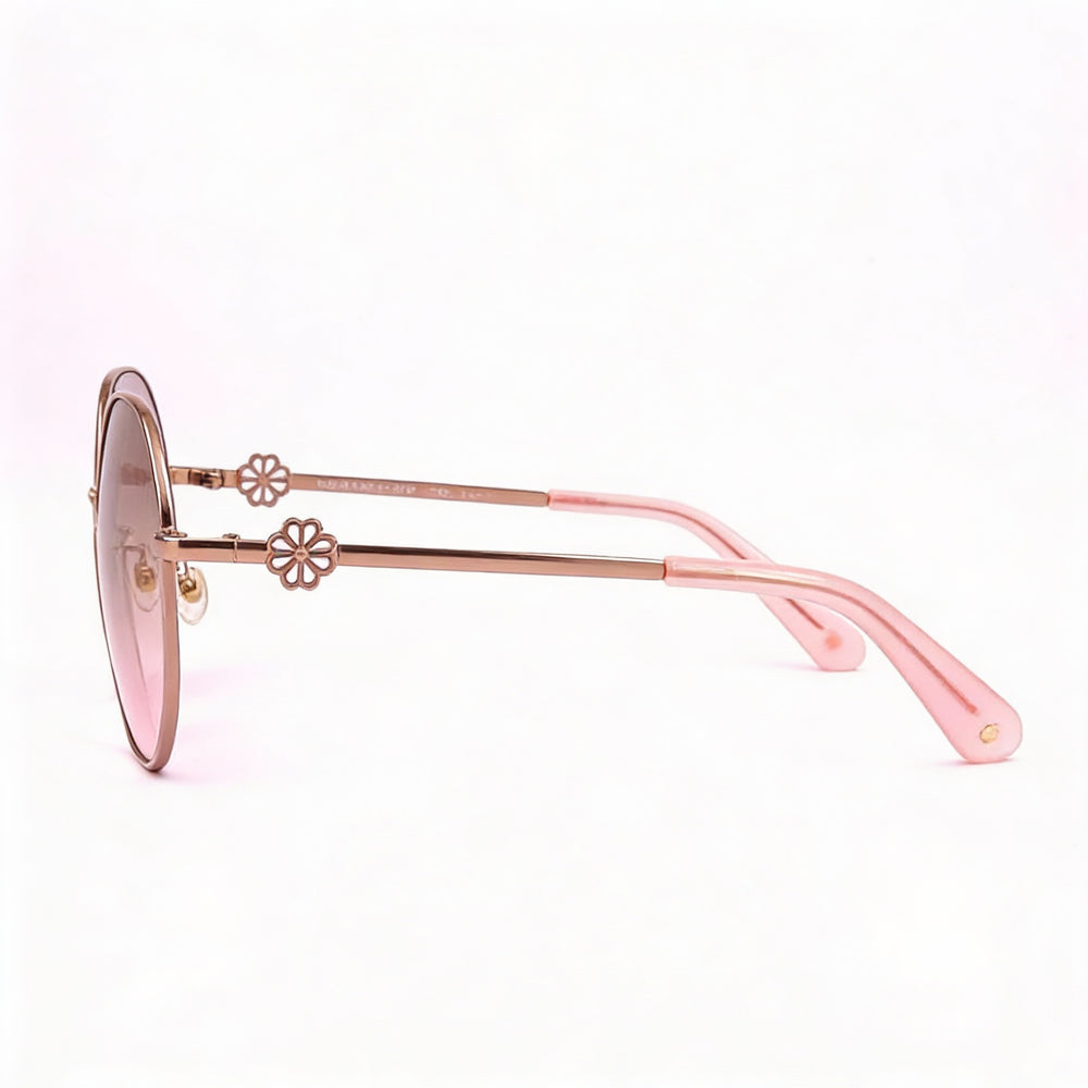 kate spade new york Classic Women's Rose Gold Brown Stainless Steel UV Protection Sunglasses 56mm
