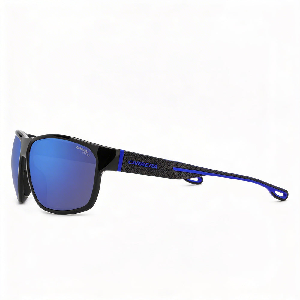 Carrera Casual Men's Black Blue ECO POLYAMIDE Frame UV Protection Sunglasses with Blue Multilayer Lenses 63mm