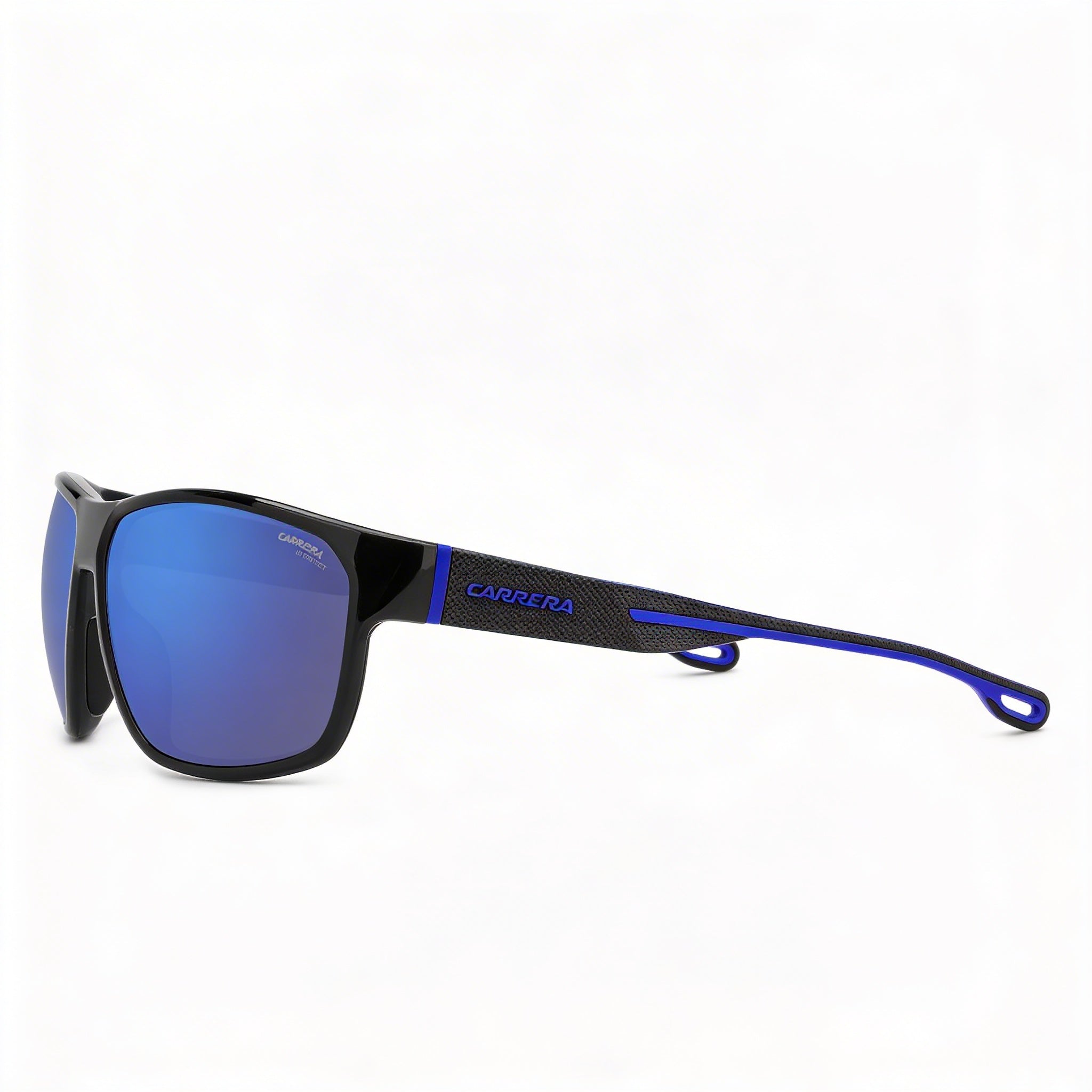Carrera Casual Men's Black Blue ECO POLYAMIDE Frame UV Protection Sunglasses with Blue Multilayer Lenses 63mm, Photo 3
