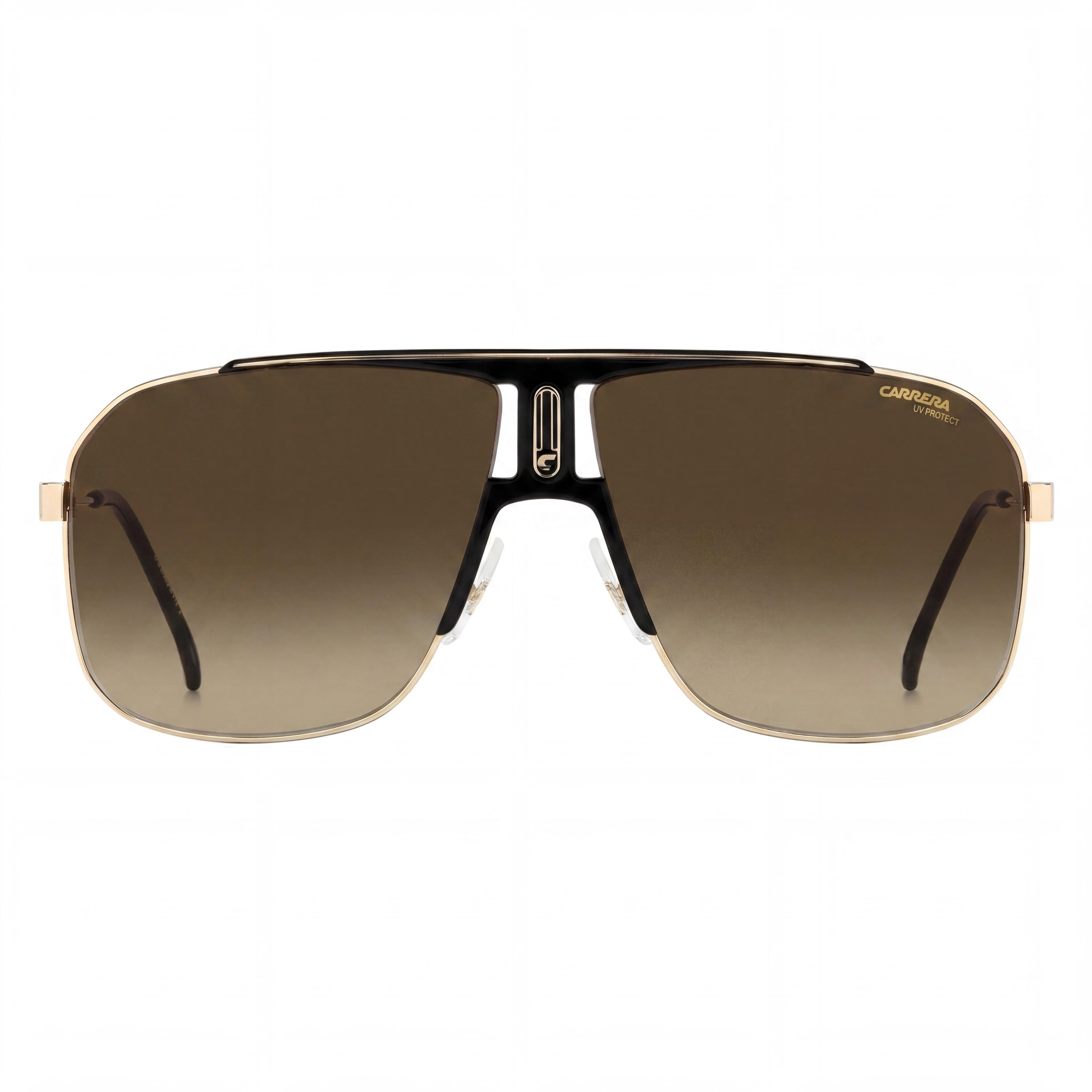 Carrera 1043/S Men's Lightweight Stainless Steel UV Protected Black Gold Brown Shaded Sunglasses 65mm, Photo 2