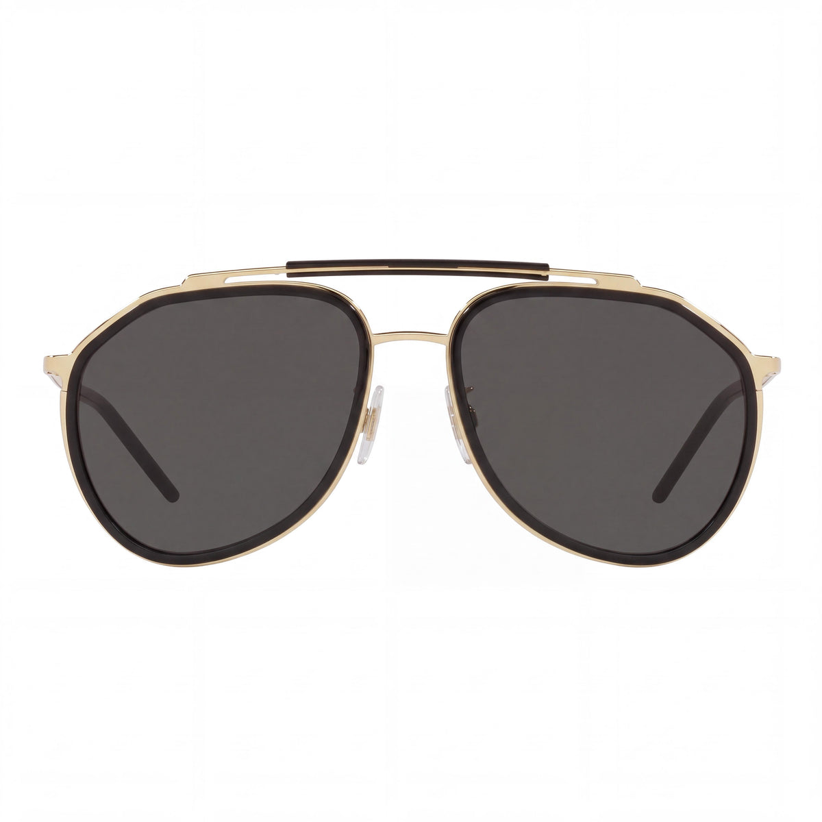 Dolce & Gabbana S7266636 Gafas de sol aviador unisex, Montura de material compuesto multicolor, Lentes no polarizadas gris oscuro con protección UV 57mm, Photo 2