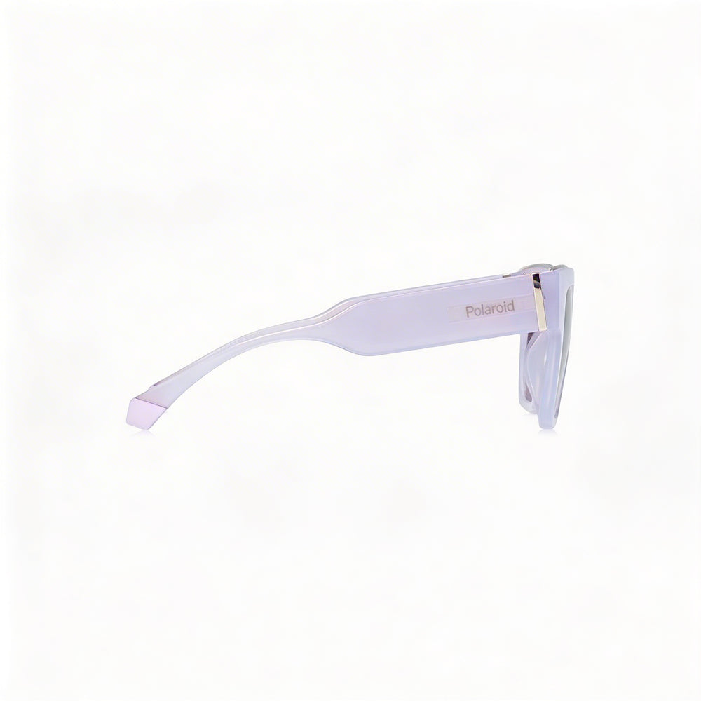 Polaroid Casual Unisex Lilac Polycarbonate Frame Sunglasses with Grey Non-Polarized Lenses 52-18-140
