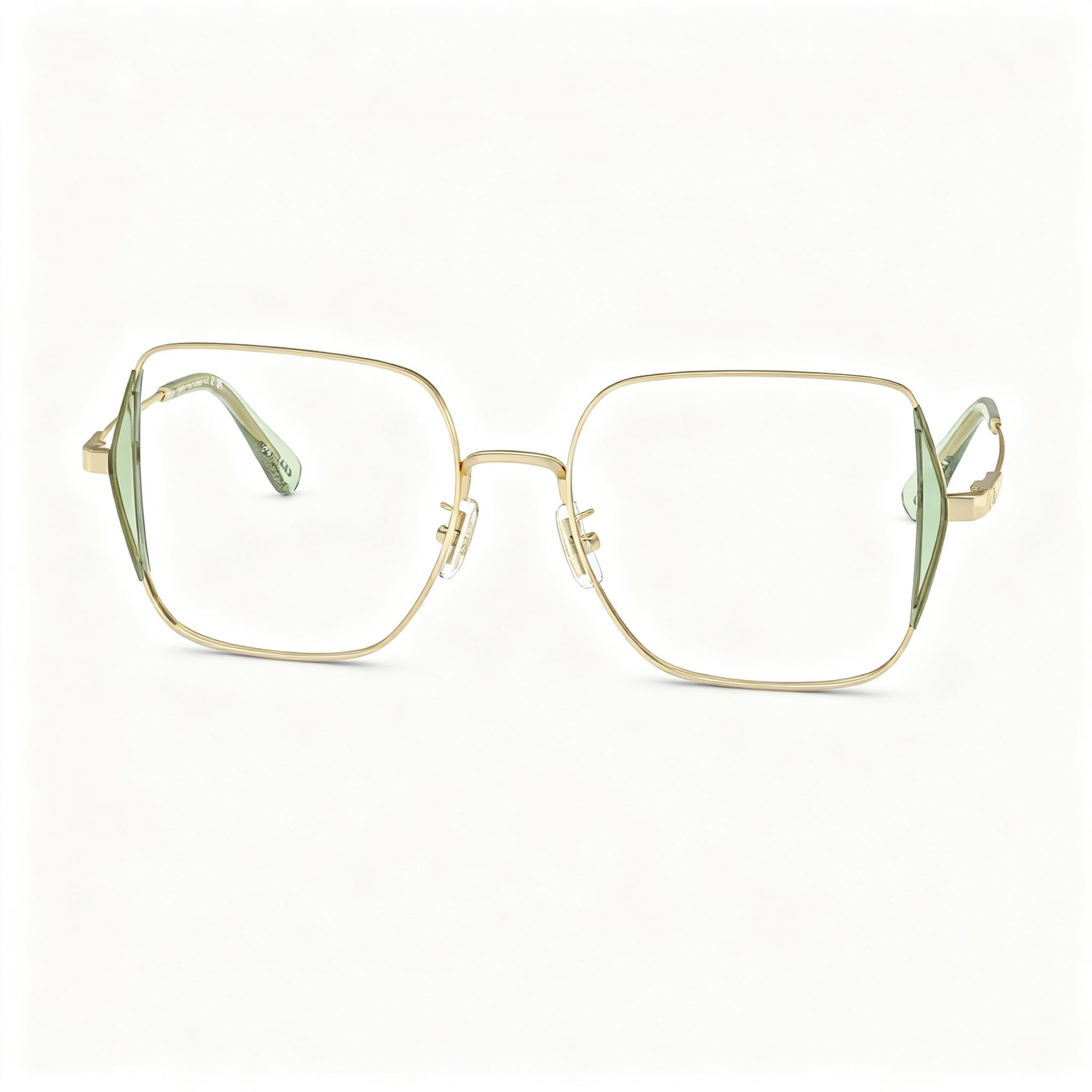 Coach Hc5165d Women's Oversized Square Metal Prescription Eyeglasses Shiny Light Gold 53-18-145, Photo 3