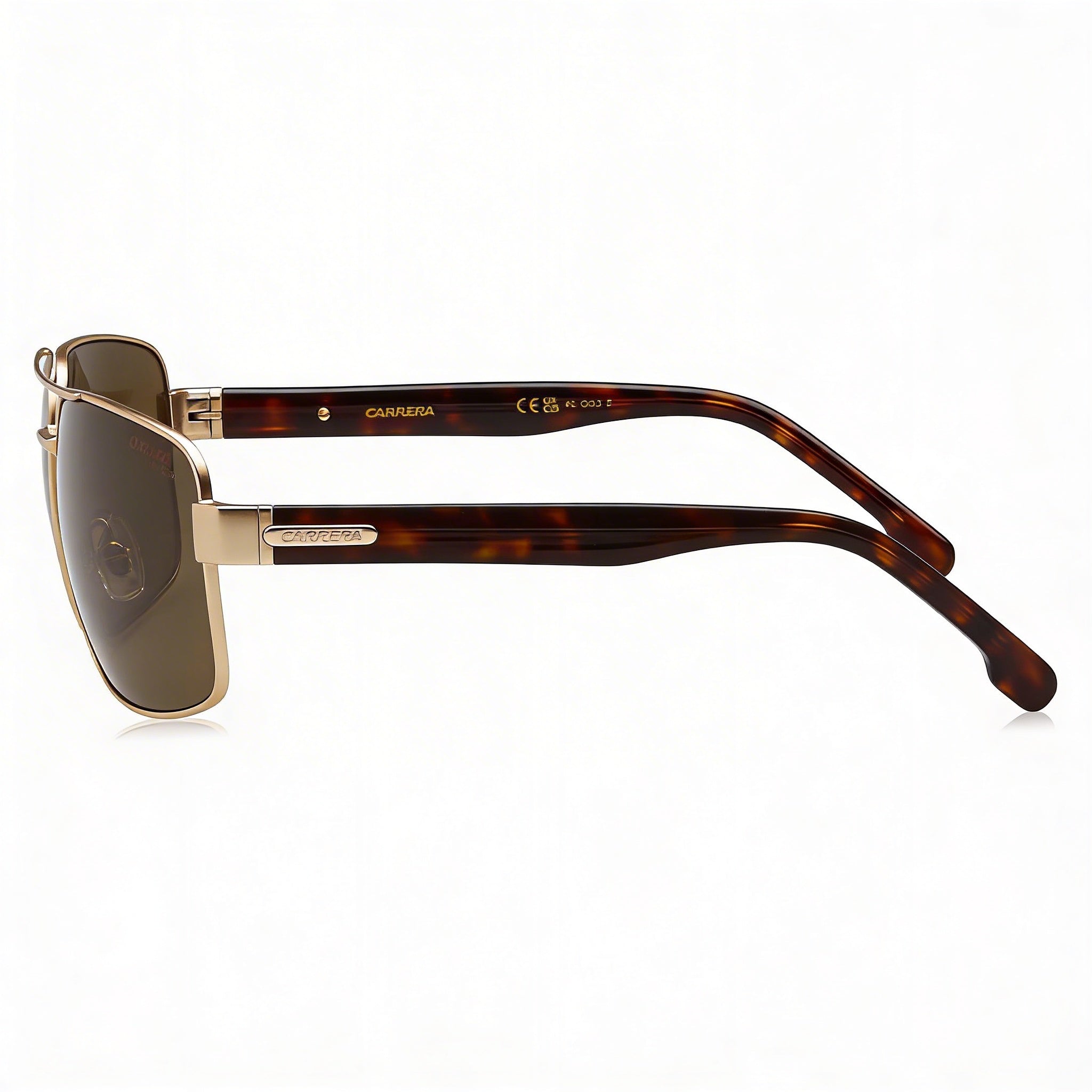Carrera Modern Women's Sunglasses, Stainless Steel Matte Gold Frame, UV Protected Non-Polarized, 61mm, Photo 2