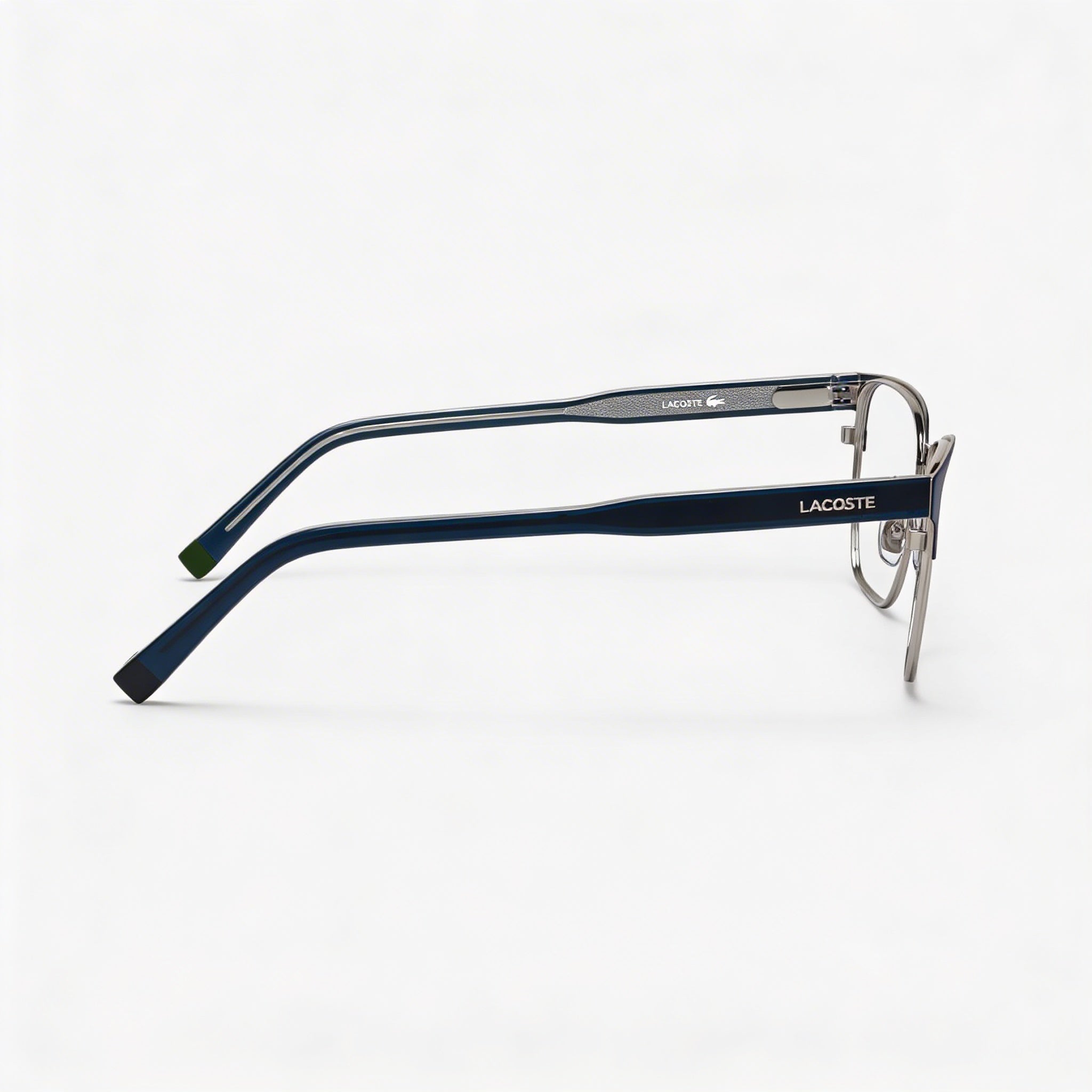Lacoste Casual Men's Optical Eyeglasses with Matte Blue Frame and Transparent Plastic Lenses, Size 53-18-145, Photo 2