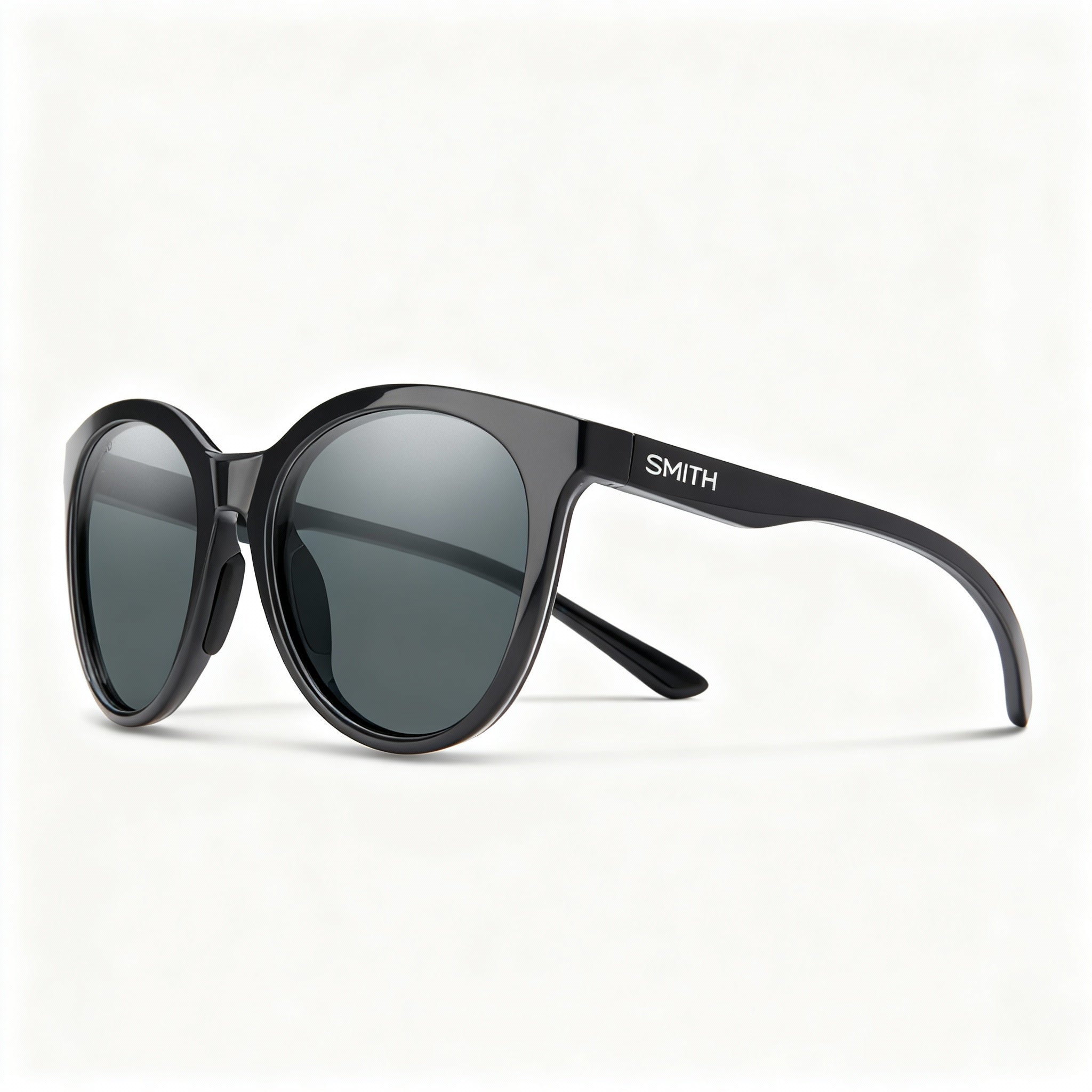 SMITH Bayside Unisex Polarized Bio-Based Sunglasses, Black Frame, Polarized Gray Lenses, 54mm