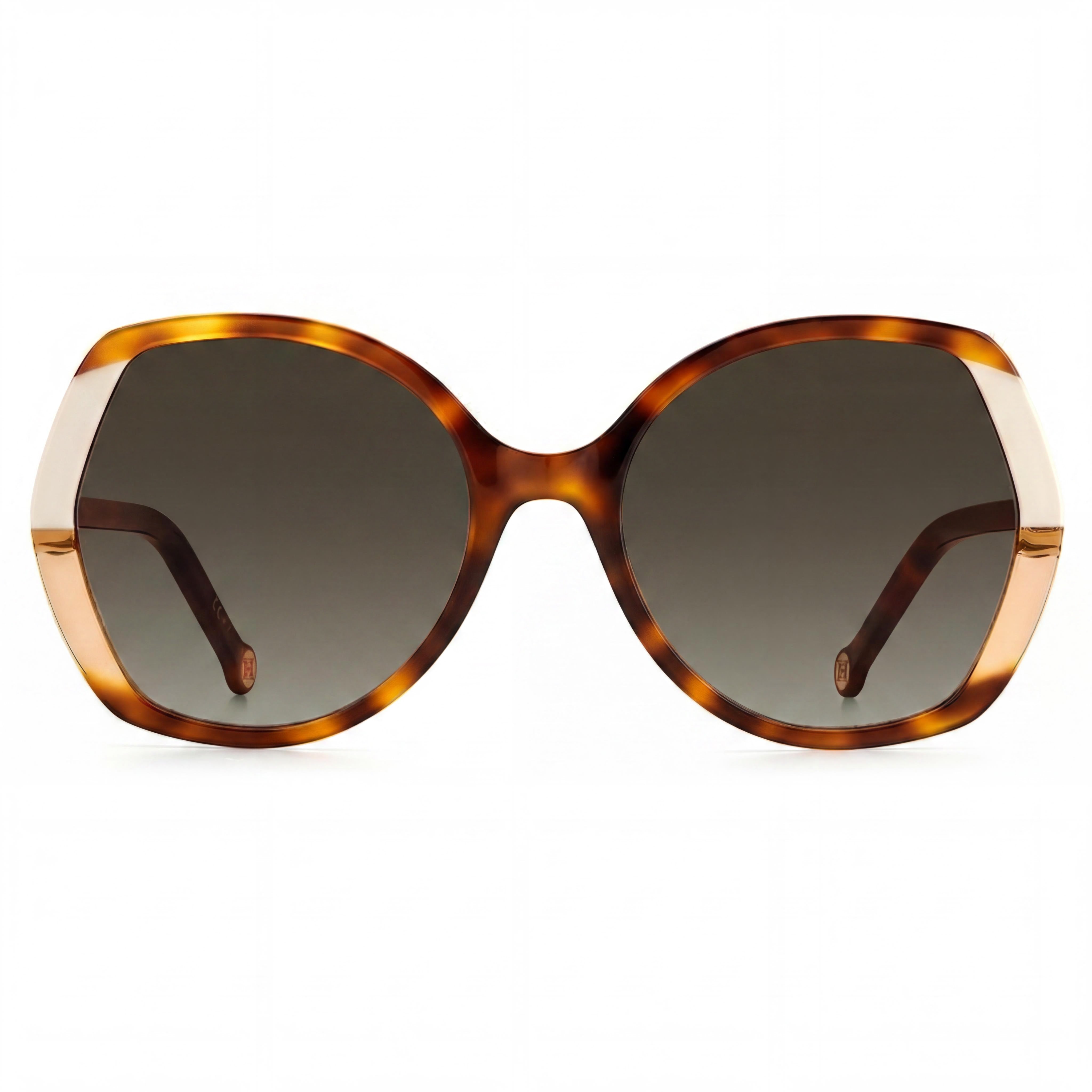 Gafas de sol Carolina Herrera Ch 0051/S para mujer, de acetato color marfil habano, mariposa, marrón degradado, protección UV, 58-20-145, Photo 2