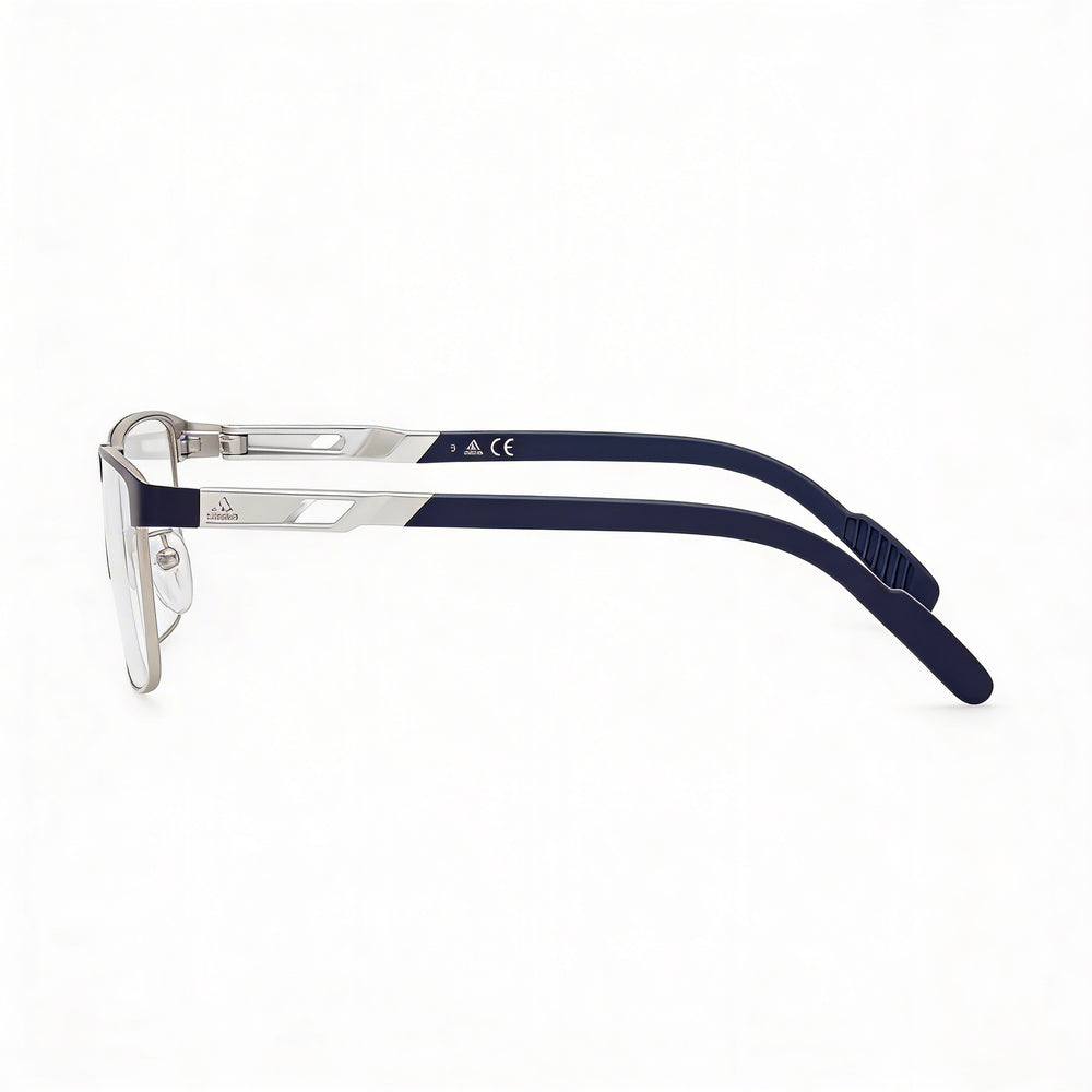Adidas Sp5023 Men’s Metal Frame Eyeglasses in Matte Rhodium Blue, Lens 54mm, Bridge 15mm, Temple 140mm