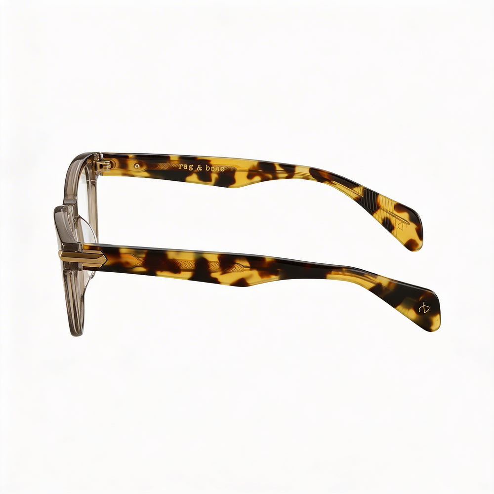 Gafas unisex Rag & Bone modelo Rnb3004 de plástico gris Havana con montura de policarbonato y lentes de 52 mm
