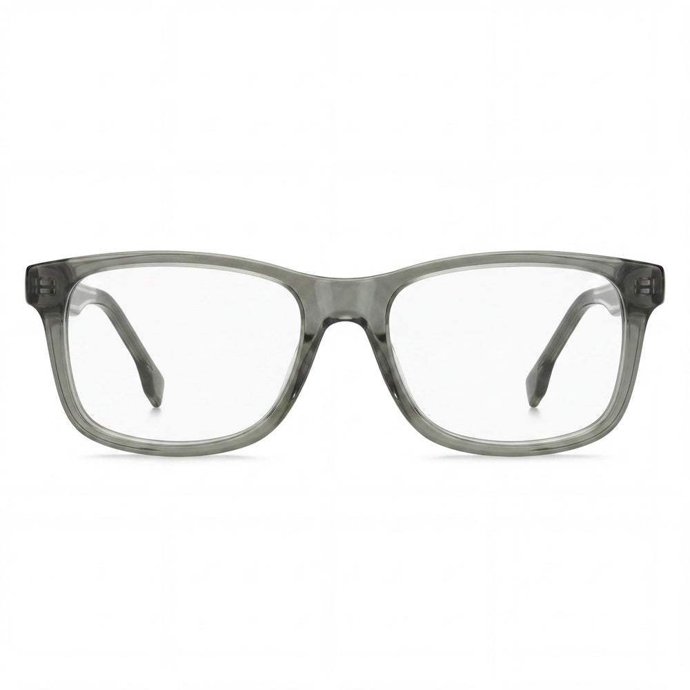 BOSS Audio Systems Unisex Eyeglasses with Transparent Olive Green Acetate Frame and Clear Lenses 51mm