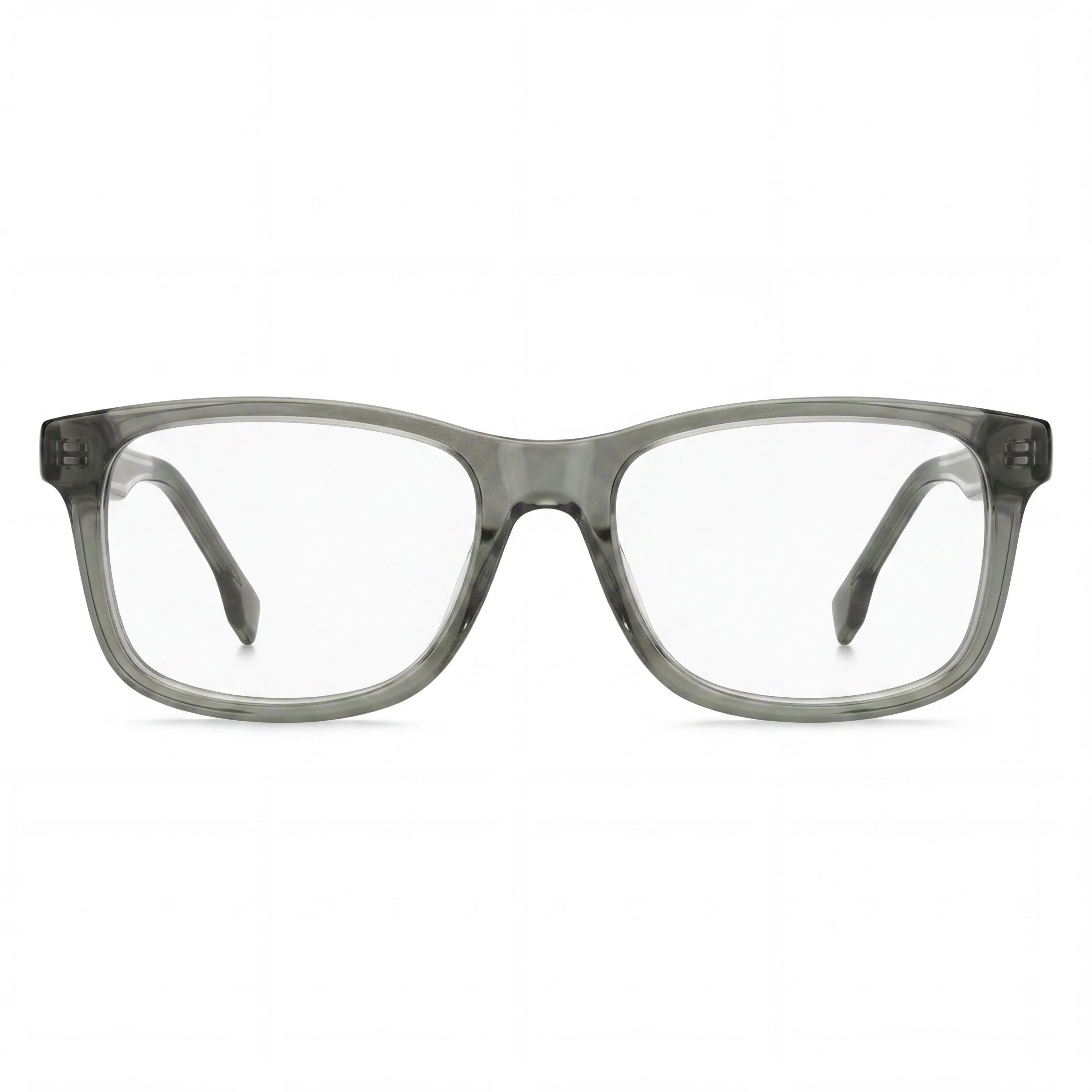 BOSS Audio Systems Unisex Eyeglasses with Transparent Olive Green Acetate Frame and Clear Lenses 51mm, Photo 2