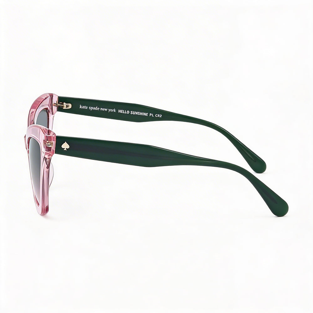 kate spade new york Gafas de sol sostenibles para mujer ECO ACETATE de color rosa con protección UV, lentes verdes rosas, 54 mm