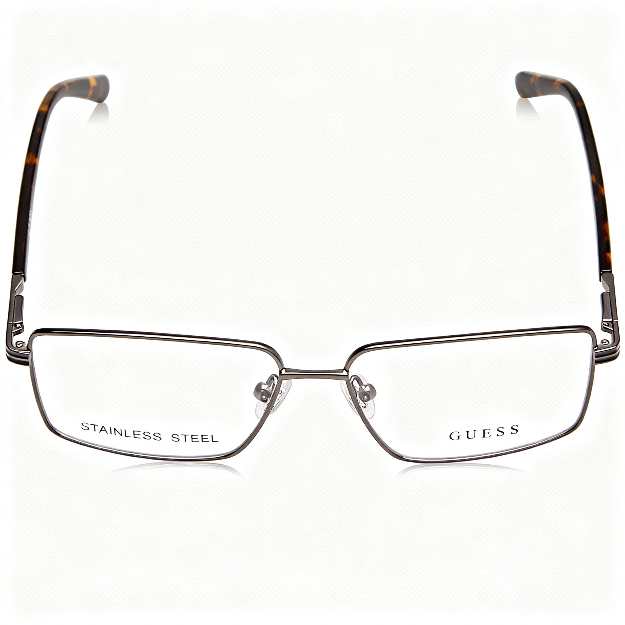 GUESS GU50061 Men's Matte Gunmetal Metal Eyeglasses Frame, Compatible with Non-Polarized Lenses, Size 56mm, Photo 3
