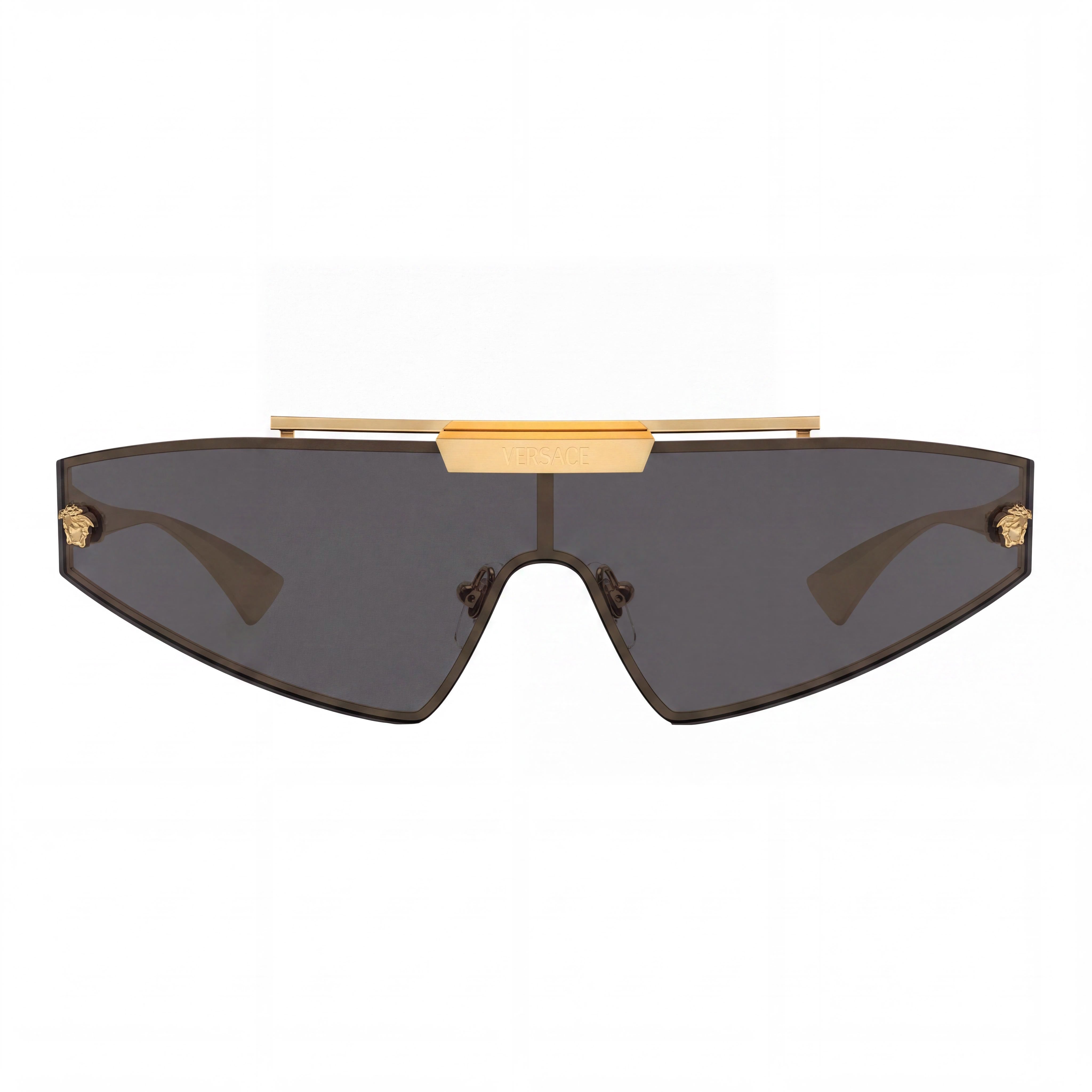 Versace Ve 2265 Women's Gold Metal Frame Sunglasses with Grey Composite UV Protection Lenses 44mm, Photo 2