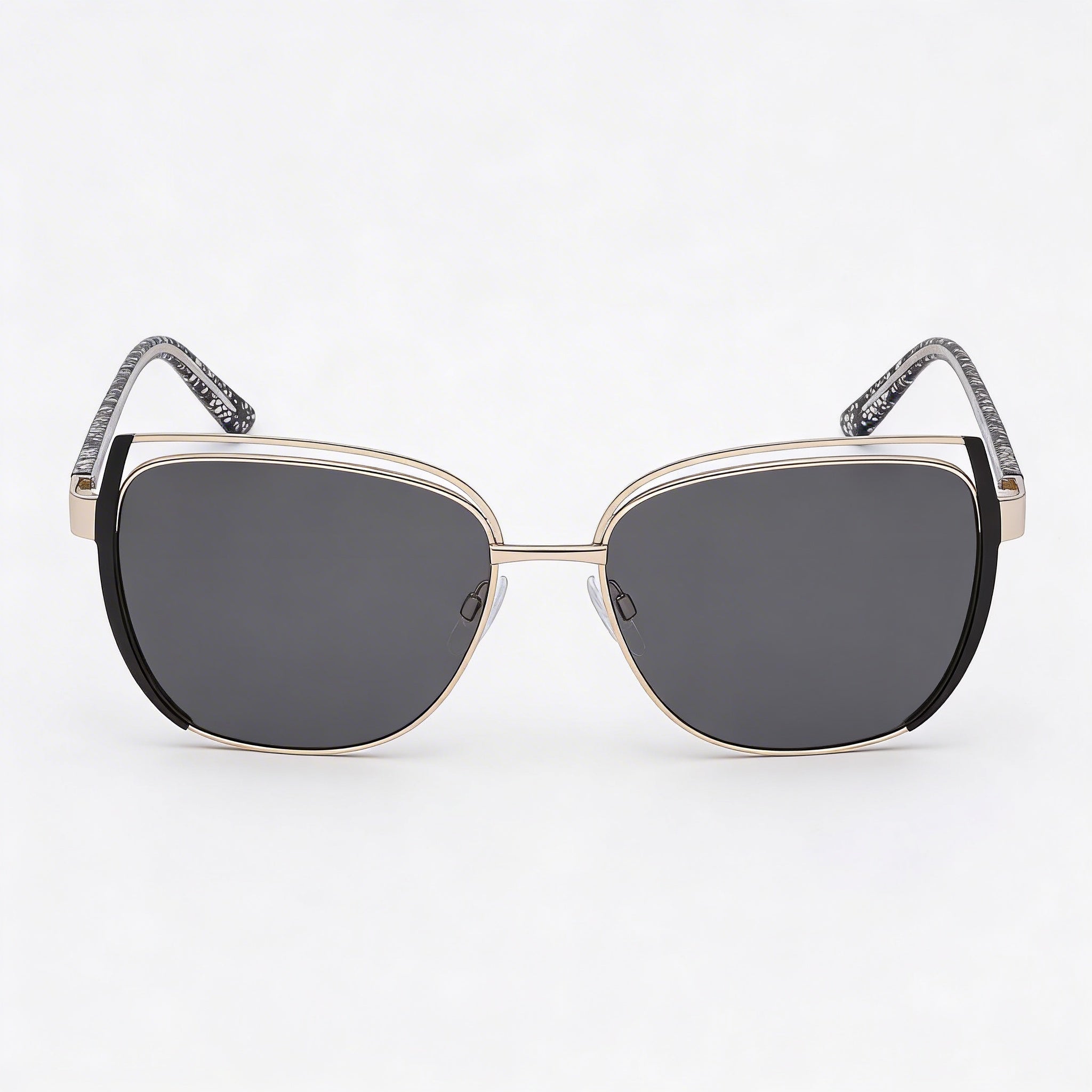 bebe Bb7249 Women's Gold Acetate Frame Black Polycarbonate Lens UV Protection Sunglasses 57mm, Photo 3