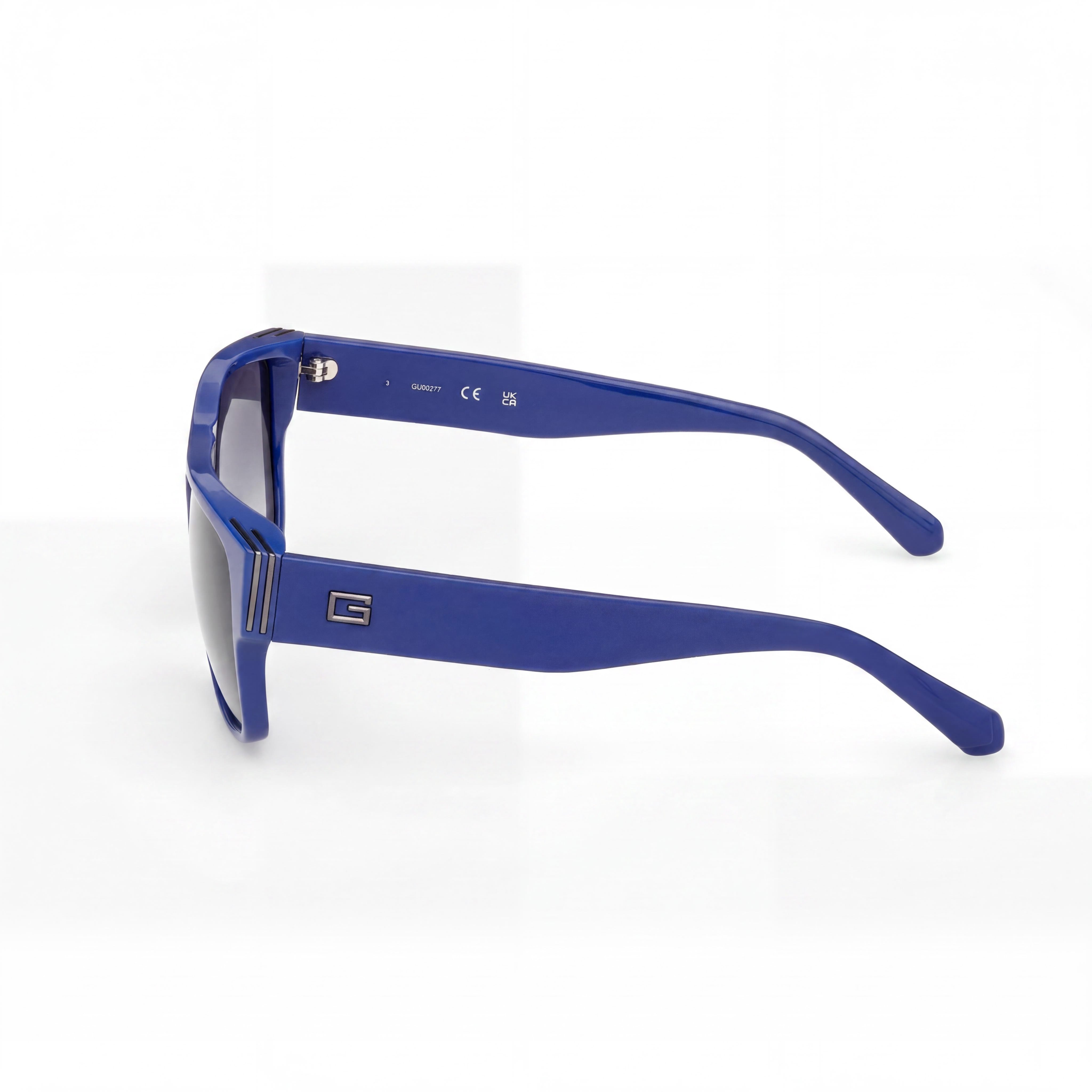 GUESS Casual Men's Plastic Frame Non-Polarized UV 400 Sunglasses, Azul Brillante, Gradient Smoke Lenses 58mm, Photo 3