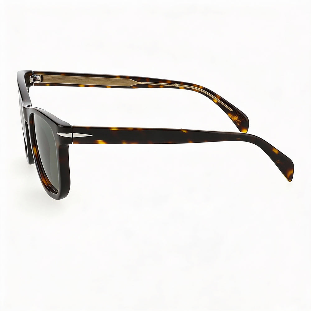 David Beckham db 1006 Unisex Sunglasses featuring Dark Havana Acetate Square Full Rim Frame 50mm