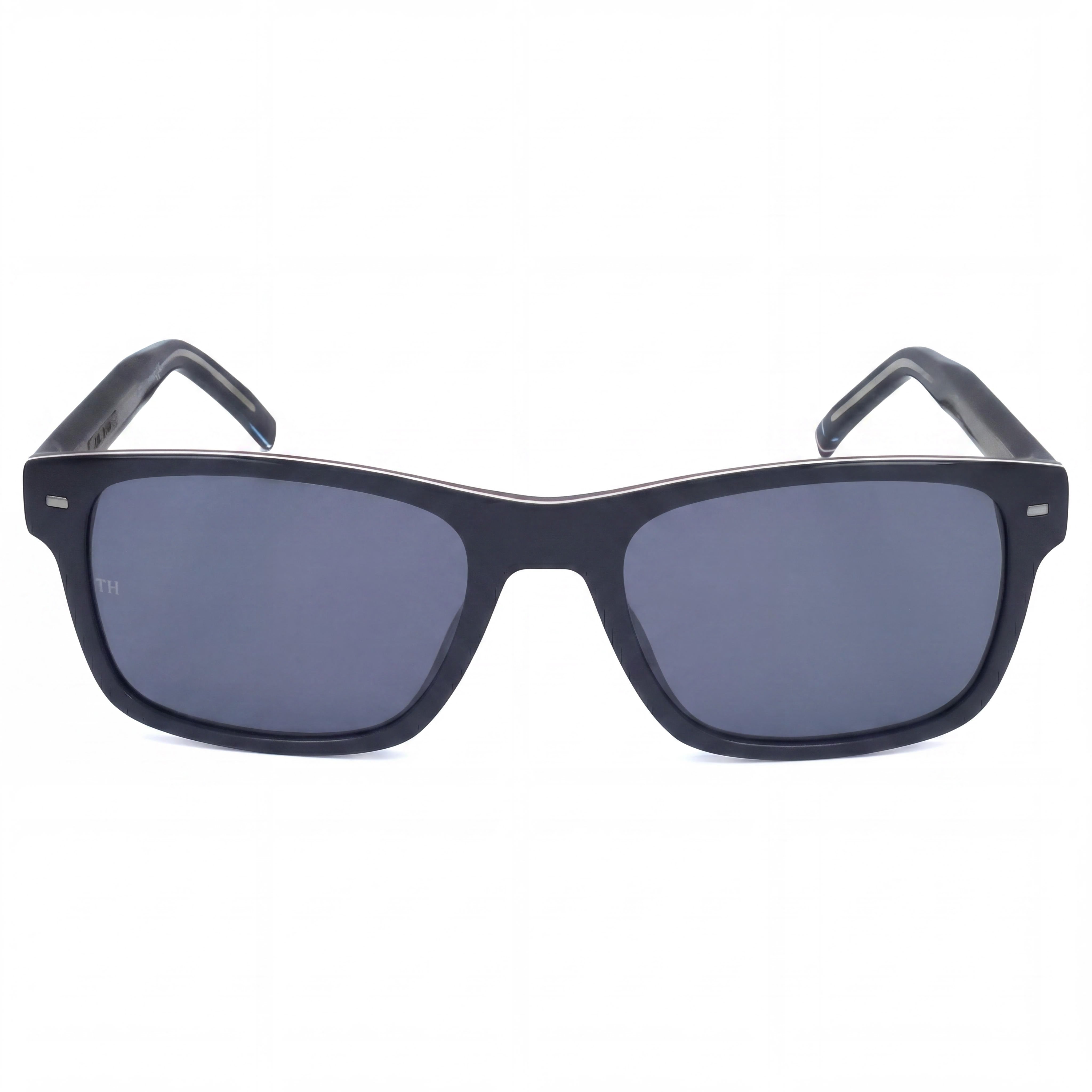 Tommy Hilfiger TH 1794/S Unisex Blue Rectangular Sunglasses, Polycarbonate Frame, UV Protected Non-Polarized Acetate Lenses 55mm, Photo 2