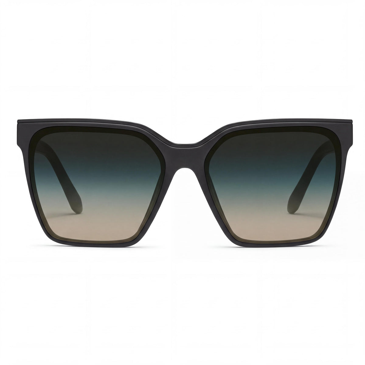 QUAY AUSTRALIA Level Up Women's Sunglasses, Matte Black Injection Frame, Palm Taupe Lenses, UV Protection, 147mm, Photo 2