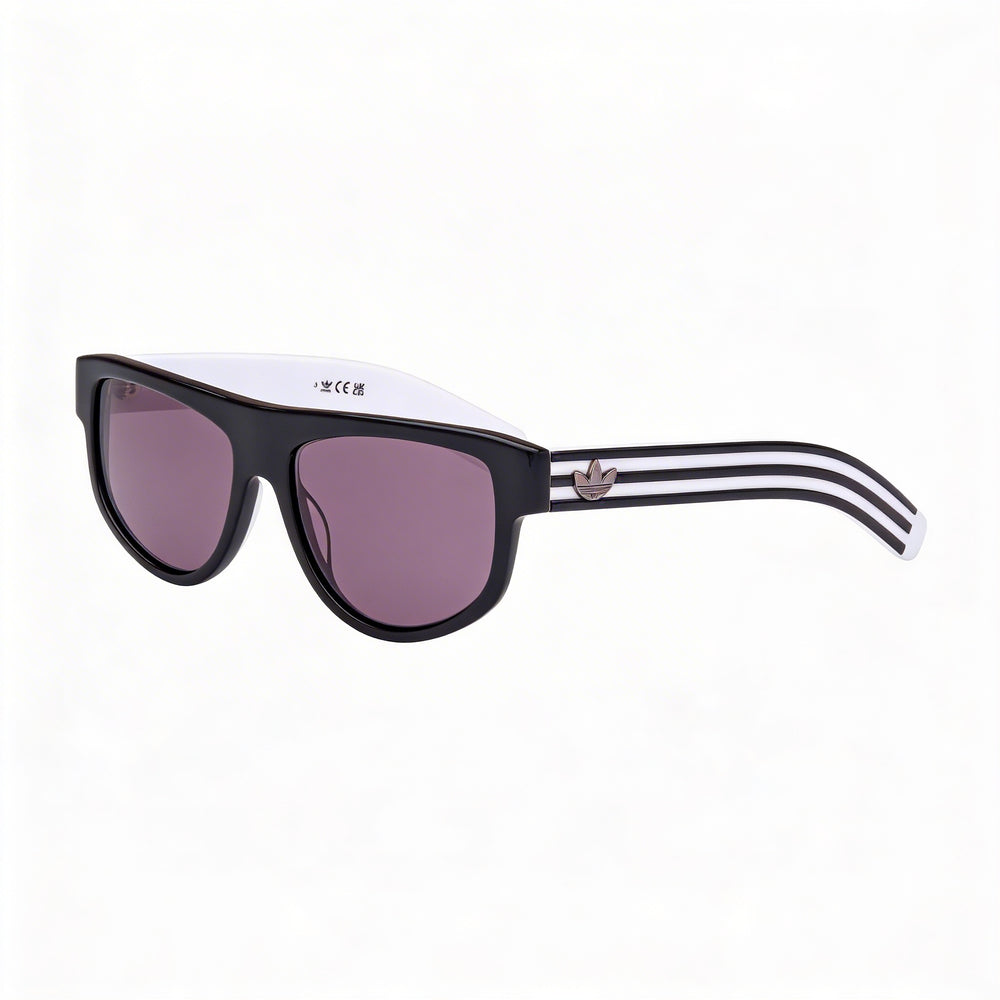 Gafas de sol Adidas Originals casuales de acetato brillante negro para mujer 55mm