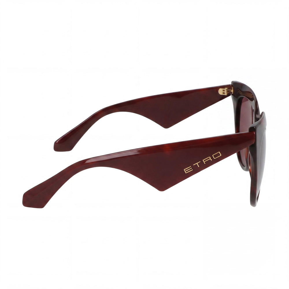 Etro Women's Casual Havana Acetate Frame Polycarbonate Non-Polarized Sunglasses 55mm Lens Width