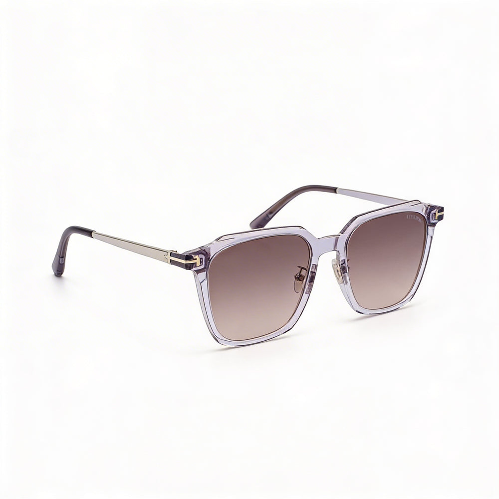 Tom Ford Classic Unisex Sunglasses with Transparent Grey Plastic Frame, Grey Lenses, 100% UV Protection 54mm