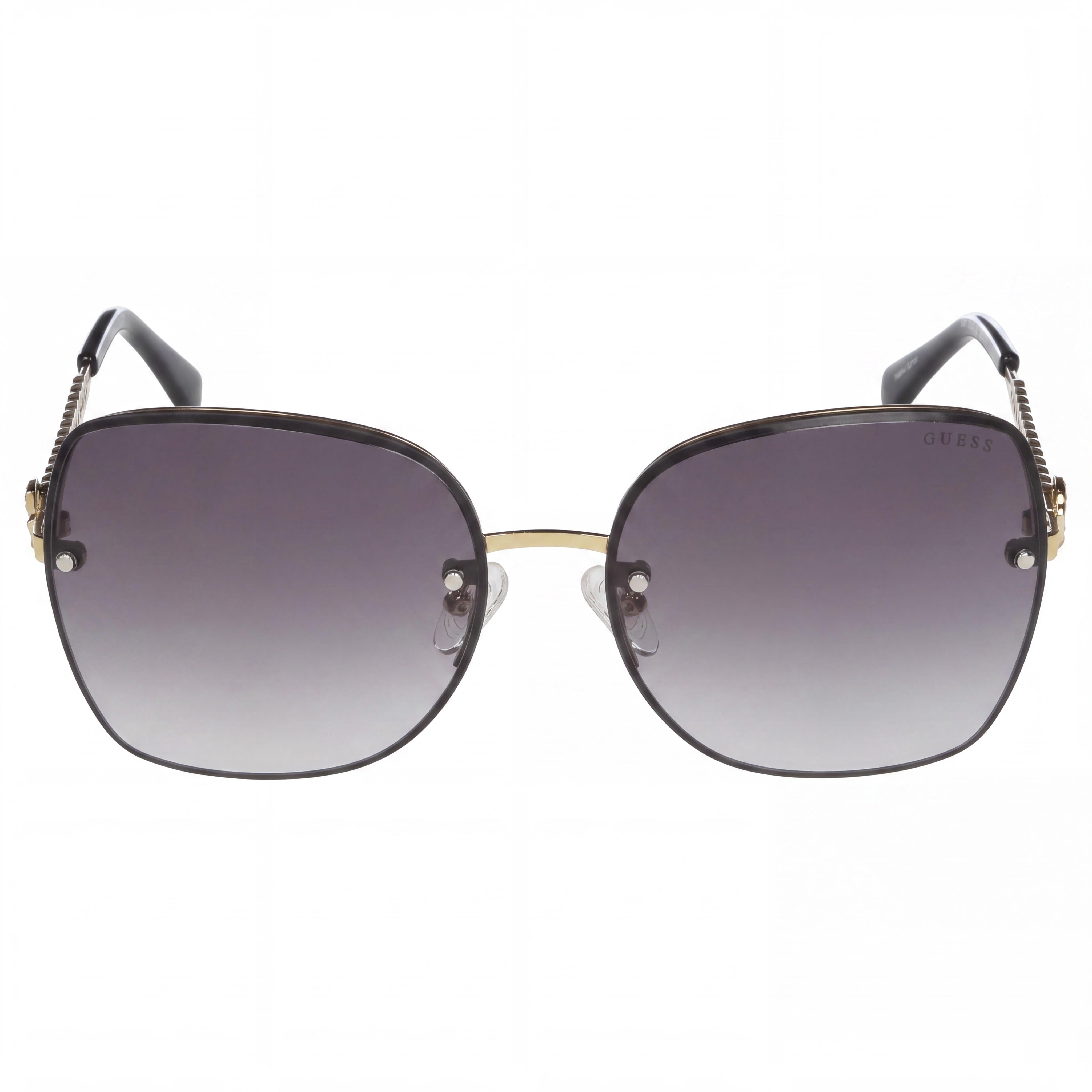 GUESS Gf6119 Women's Gold Gradient Smoke Metal Frame Smoke Gradient Lens UV Protected Sunglasses, Photo 2