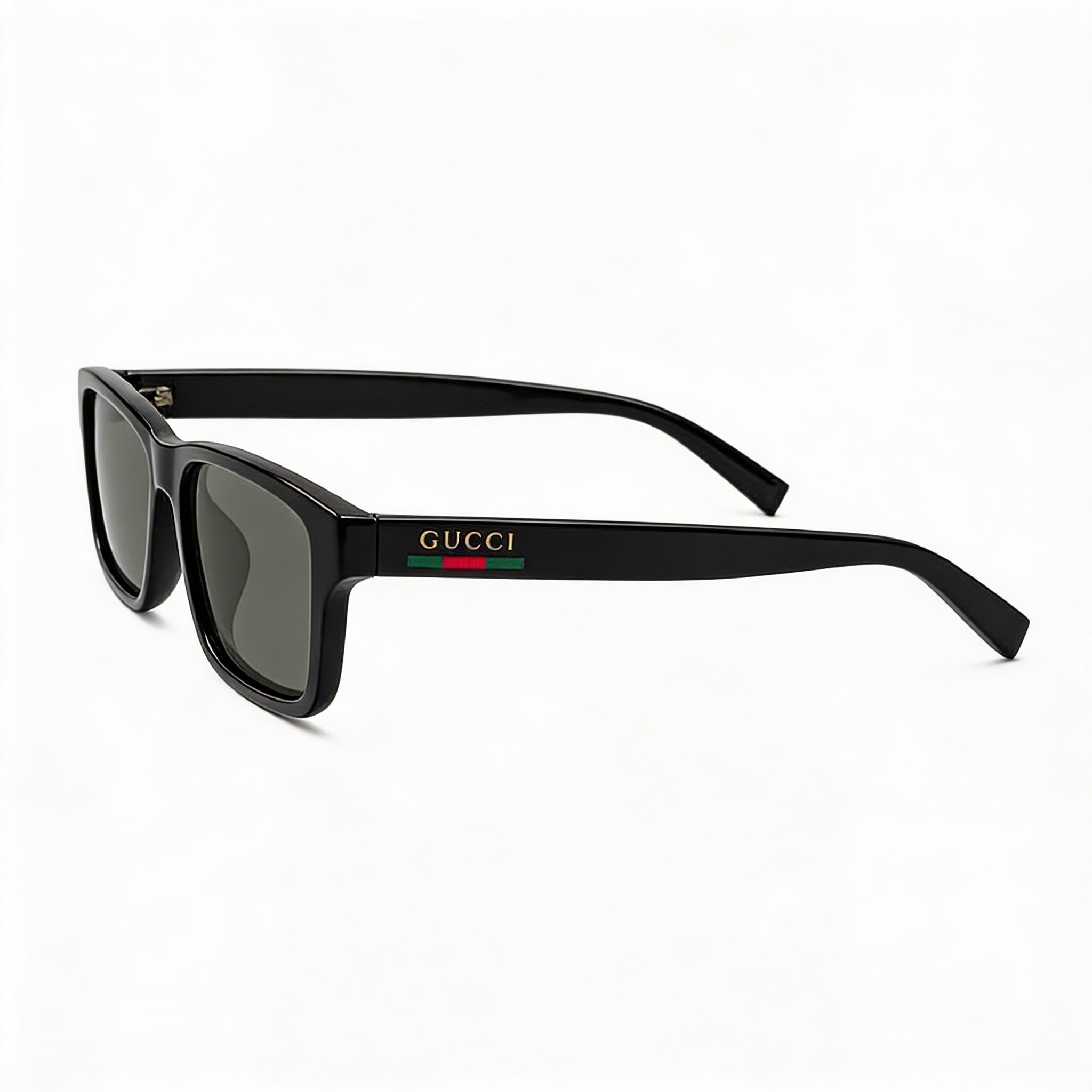 Gafas de sol unisex modernas Gucci con montura negra y lentes negras, puente 18 mm, patillas 145 mm, Photo 3