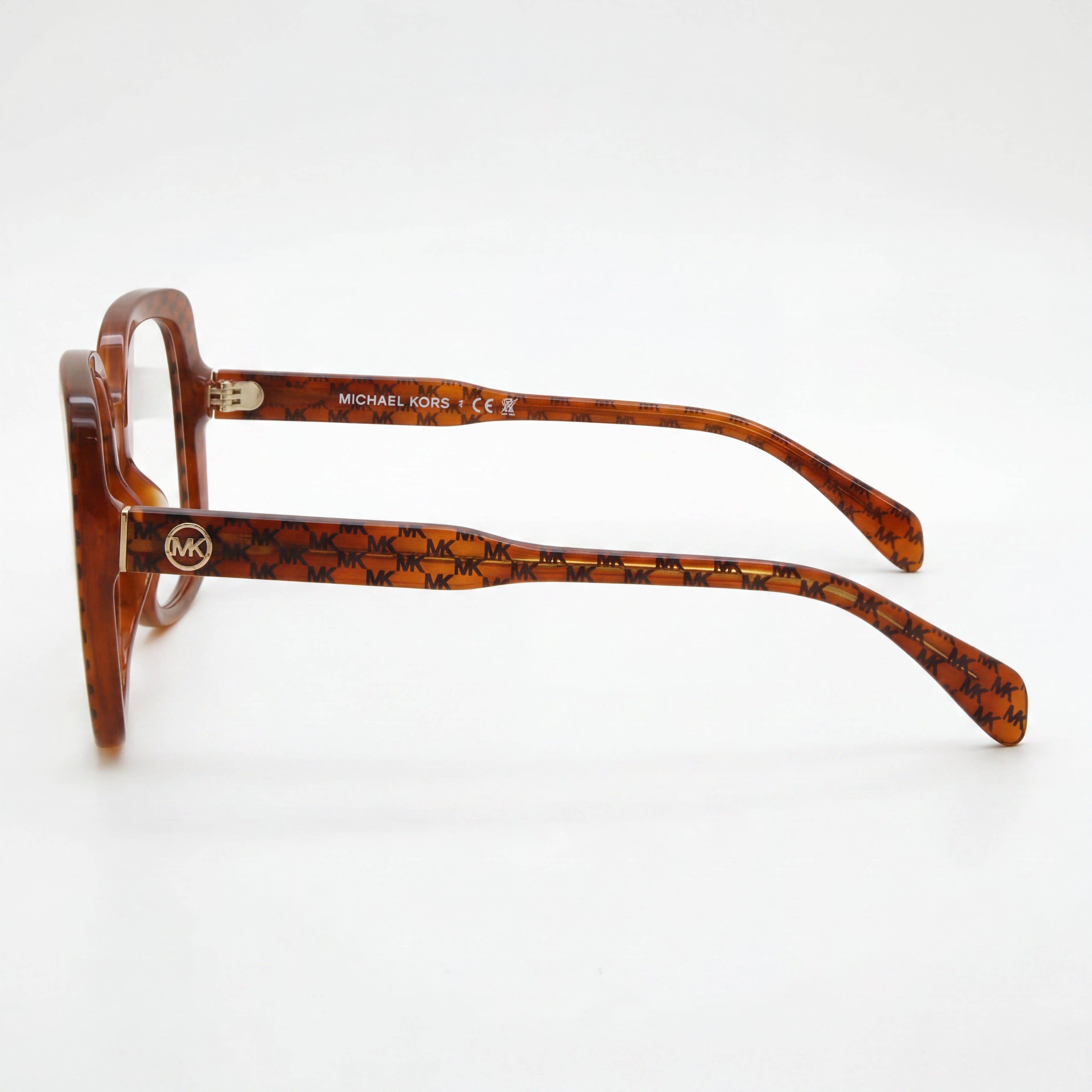 Michael Kors Modern Women's Plastic Eyeglasses in Pattern Amber Heritage with Clear Lens 53mm, Photo 3