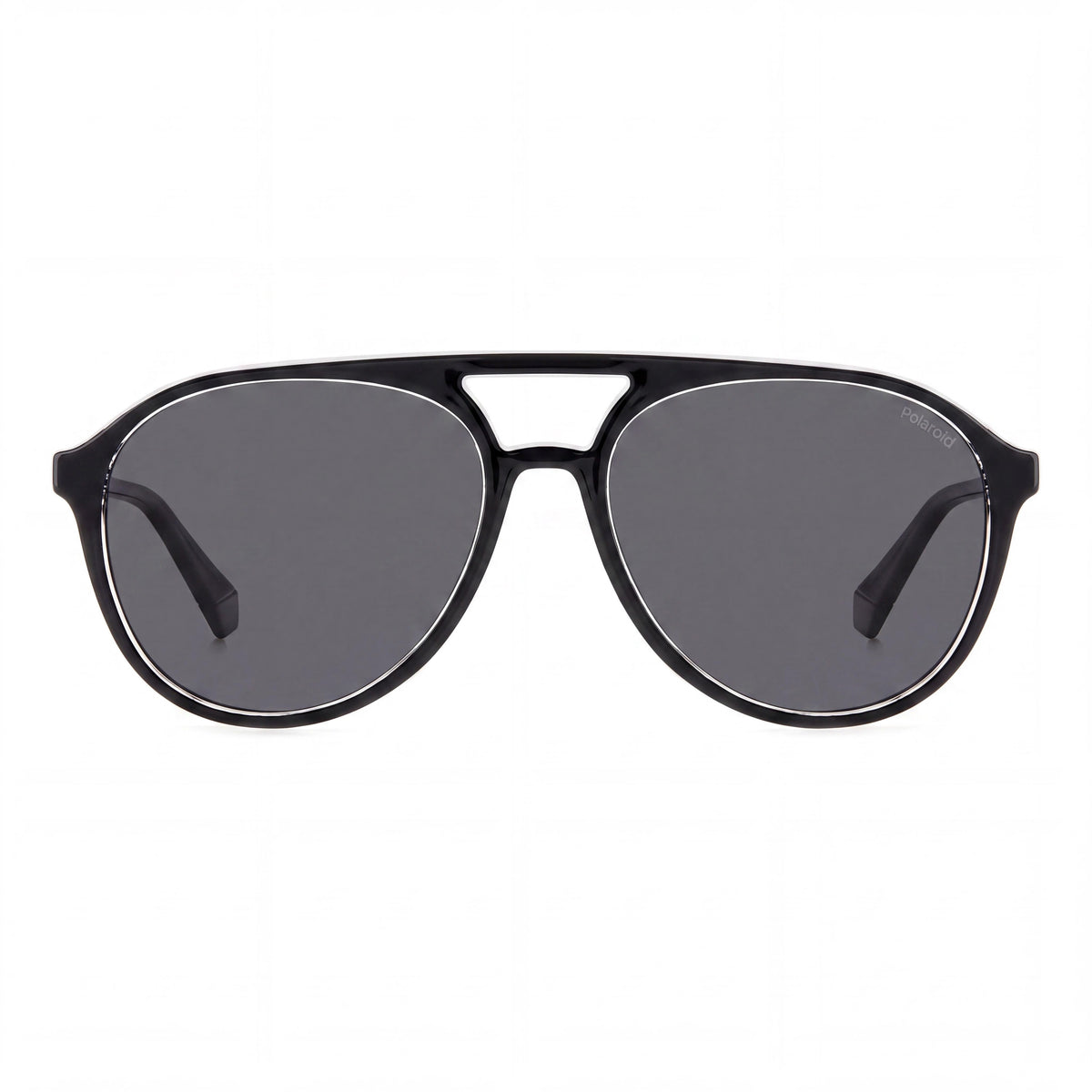 Gafas de sol polarizadas unisex Polaroid, protección UV, montura de policarbonato, negro/gris oscuro, 56mm, Photo 2