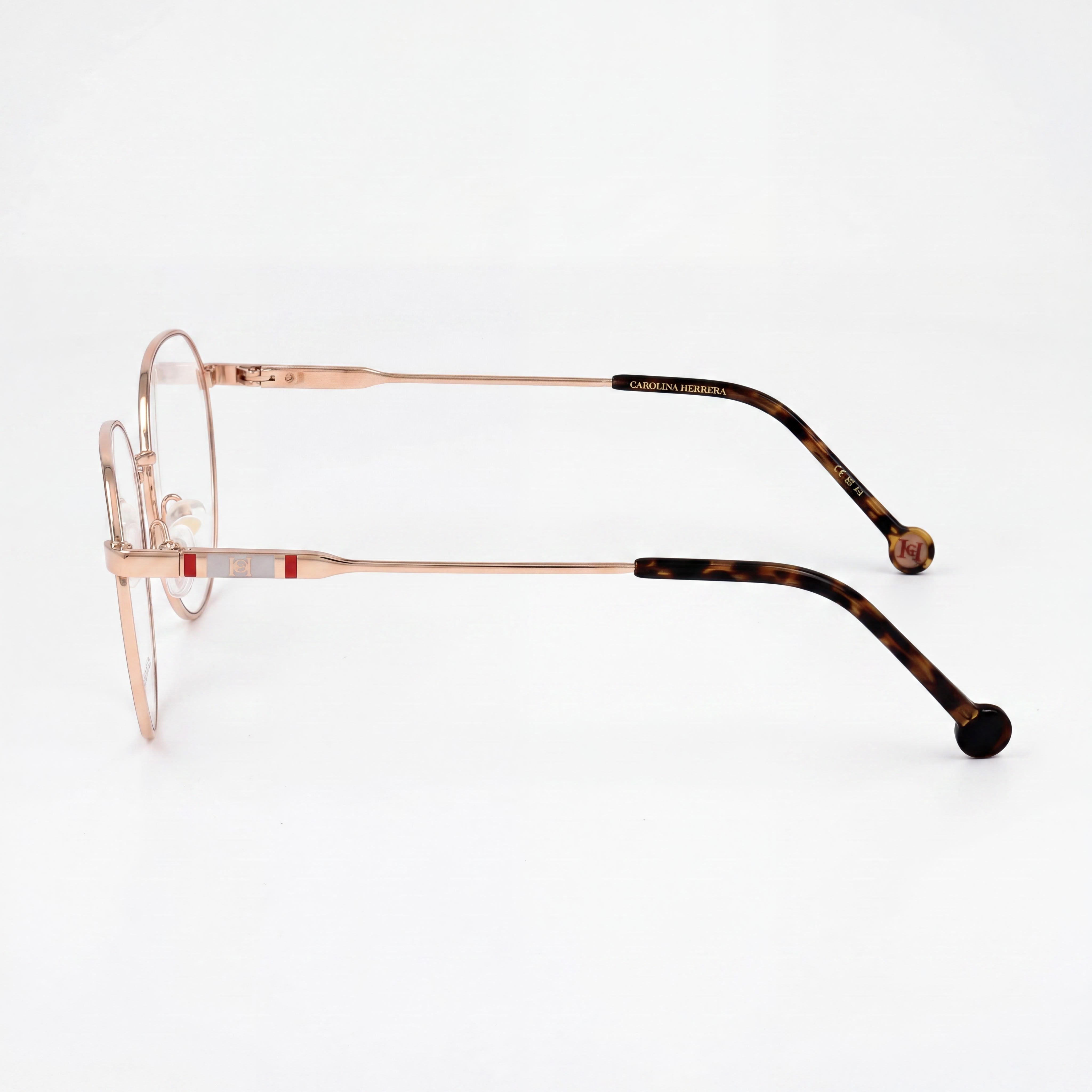 Carolina Herrera Modern Women's Metal Frame Eyewear with Polycarbonate Lenses in Gold Copper - 54mm, Photo 2
