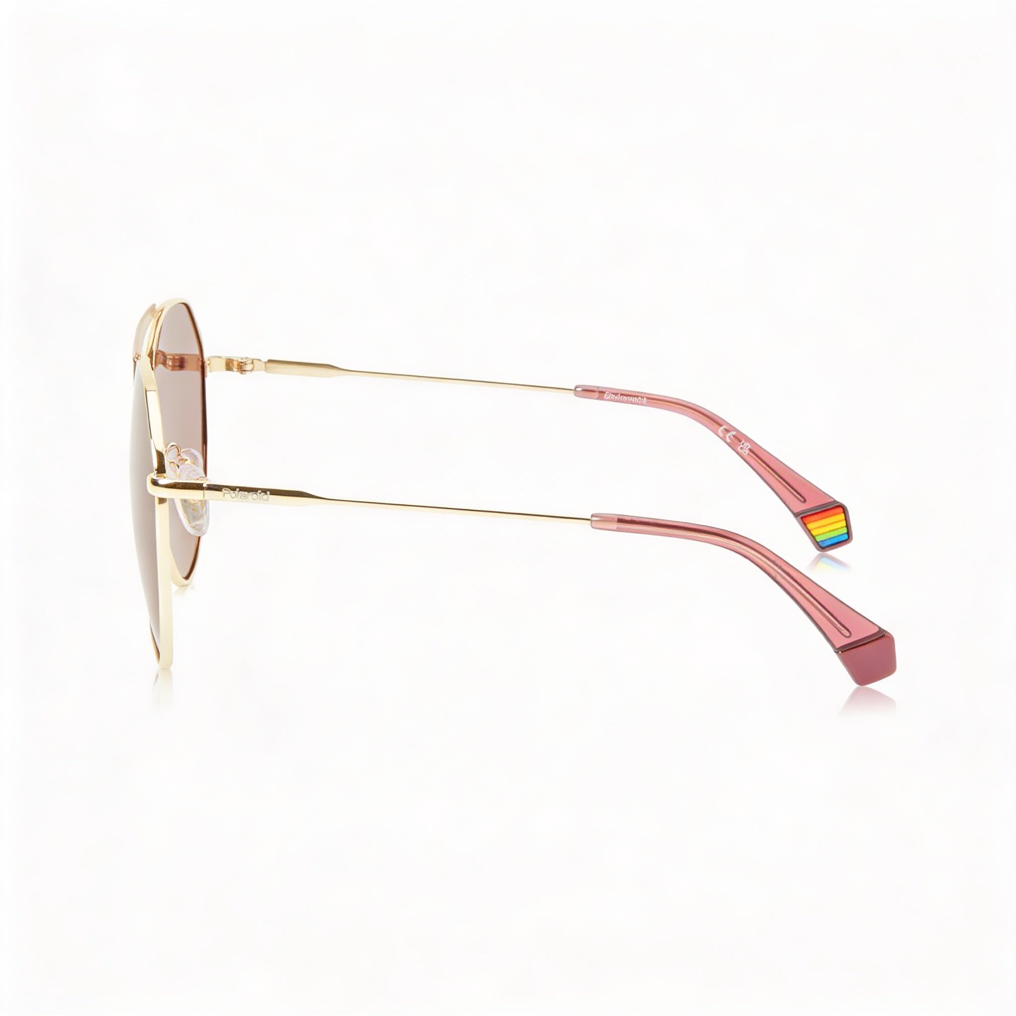 Gafas de sol unisex Polaroid PLD 6211/S/X de acero inoxidable con montura dorada de 57 mm y lentes doradas, sin polarizar y con protección UV., Photo 3