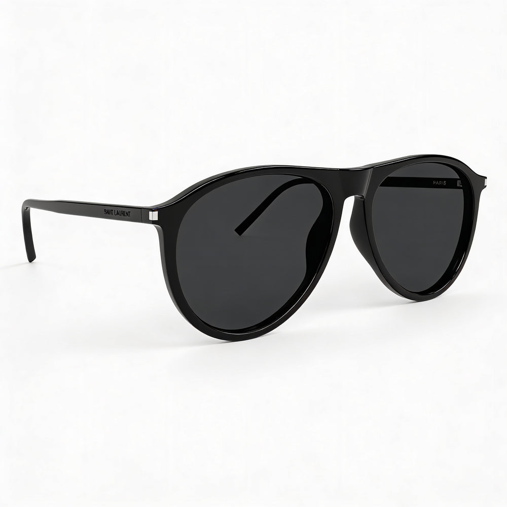 Yves Saint Laurent Aviators Women's Black Acetate Sunglasses 56