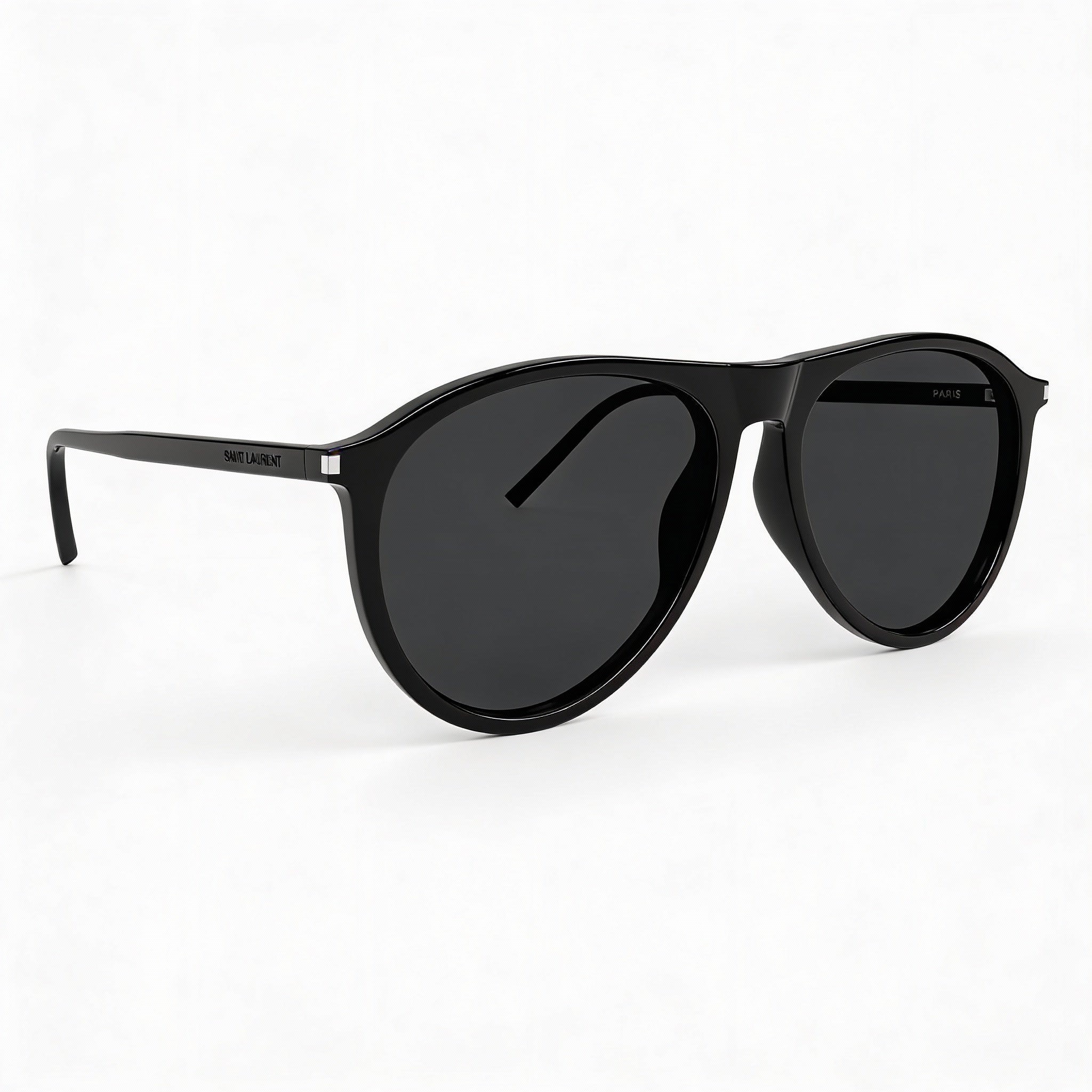 Yves Saint Laurent Aviators Women's Black Acetate Sunglasses 56, Photo 3