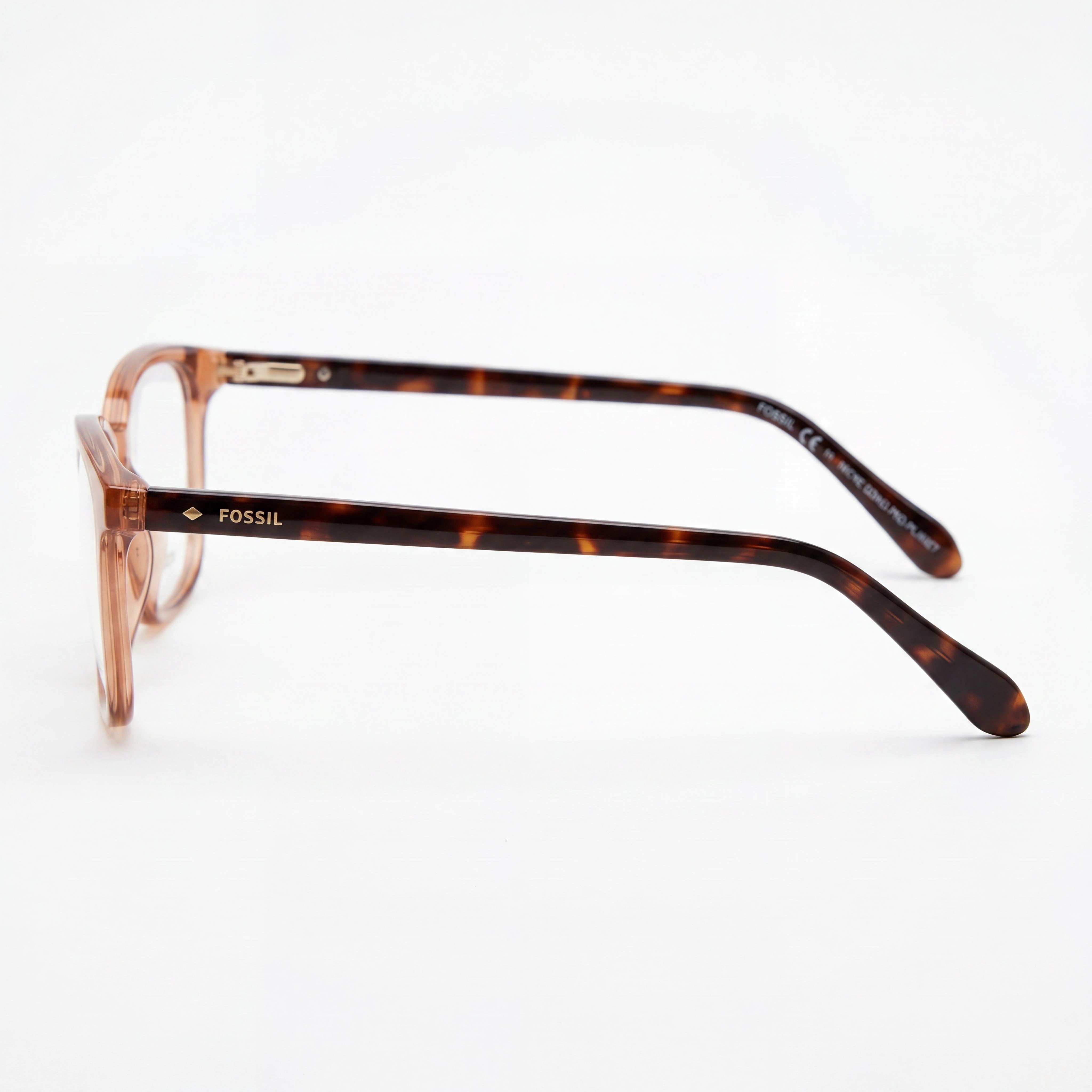 Fossil Fos 7126 Women's Plastic Transparent Light Brown Frame Light Brown Sunglasses 52mm, Photo 2